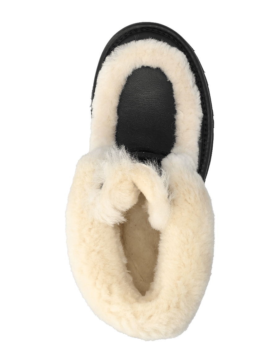 UGG - W New Heights Lace Up LTHR - reimuð stígvél - black - 3