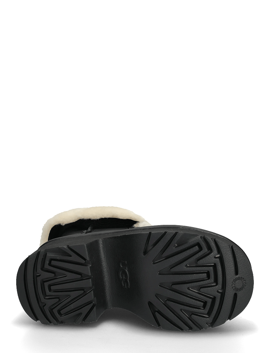 UGG - W New Heights Lace Up LTHR - reimuð stígvél - black - 4