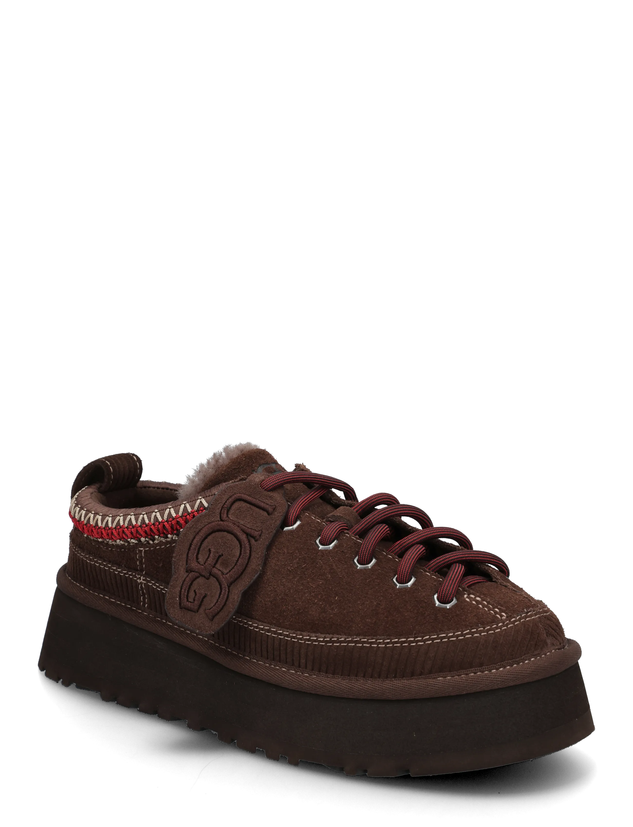 UGG W Heritage Lace-Up Slipper - Schuhe - BURNT CEDAR / brown