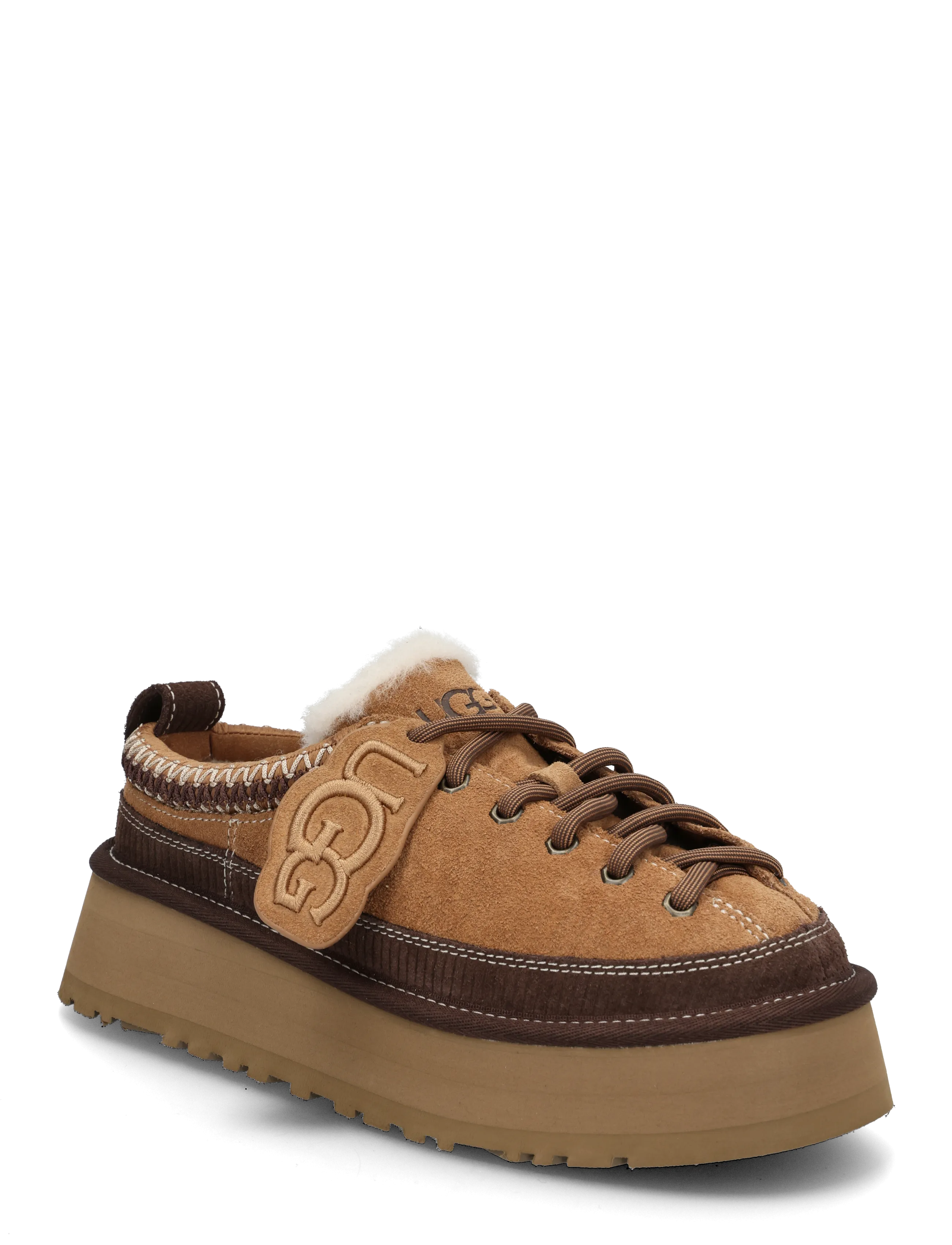 UGG W Heritage Lace-Up Slipper - Skor - CHESTNUT / brown