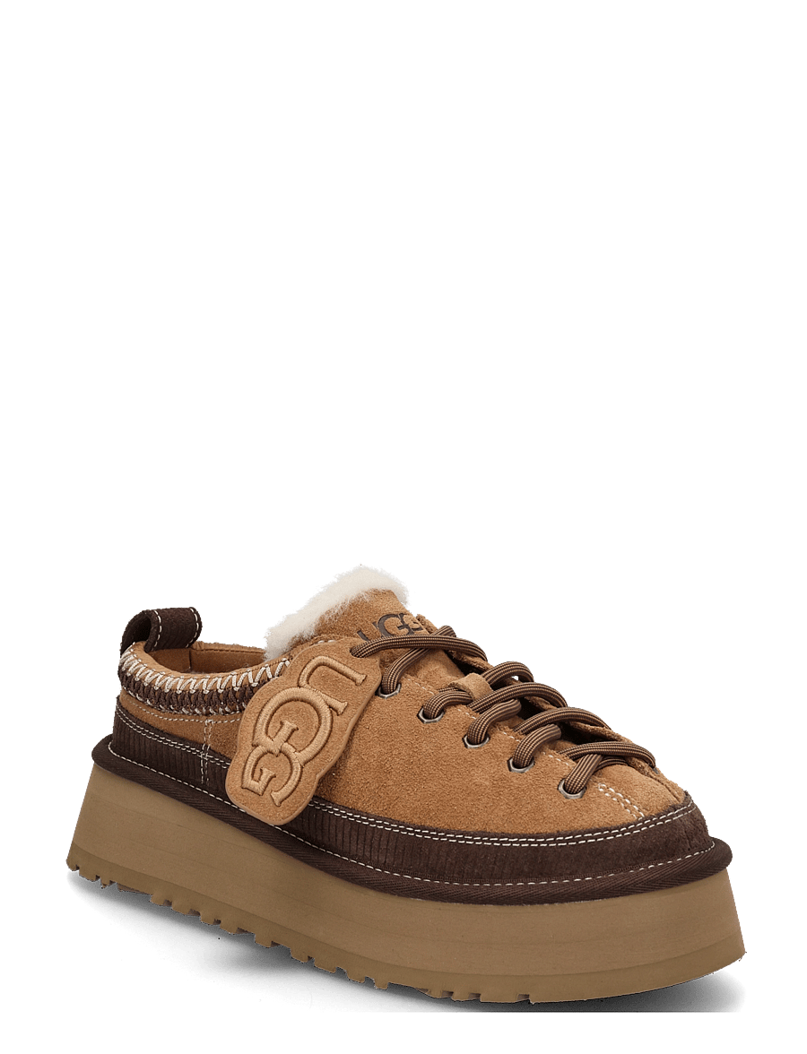 UGG - W Heritage Lace-Up Slipper - teddy-stiefel - chestnut - 0