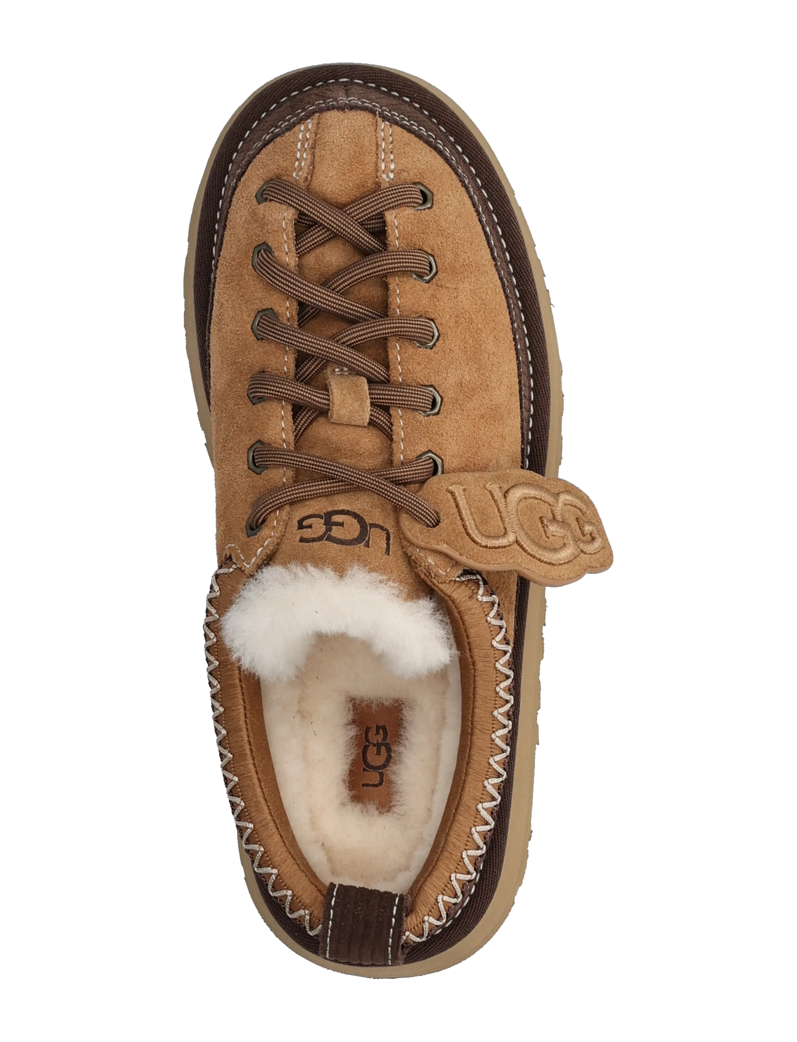 UGG - W Heritage Lace-Up Slipper - teddy-stiefel - chestnut - 3