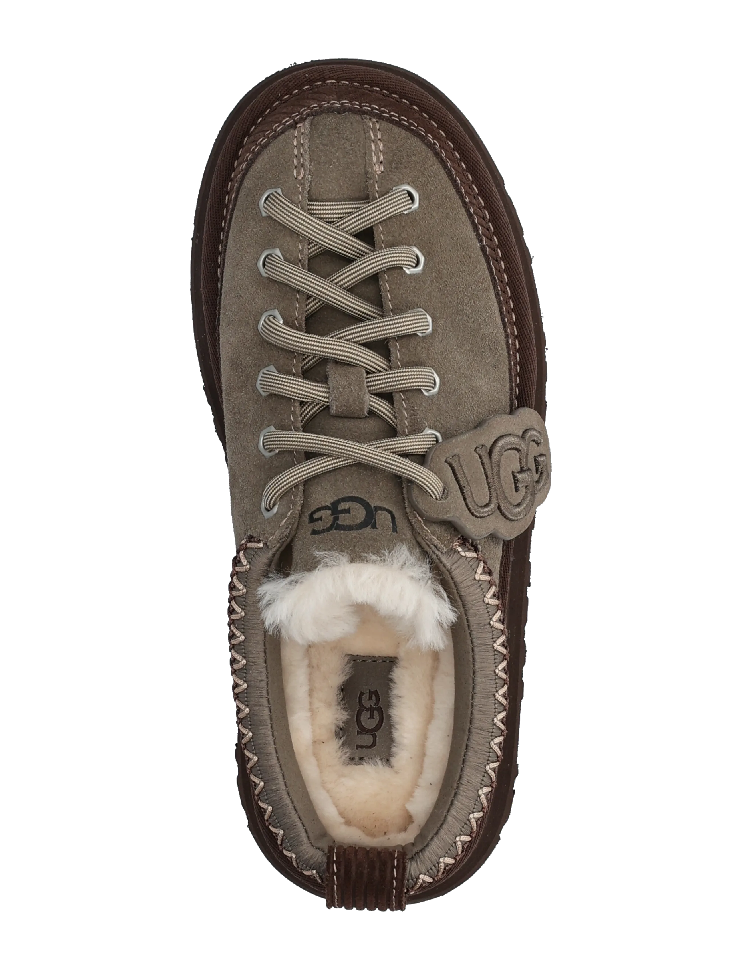 UGG - W Heritage Lace-Up Slipper - teddy-stiefel - dried oregano - 3