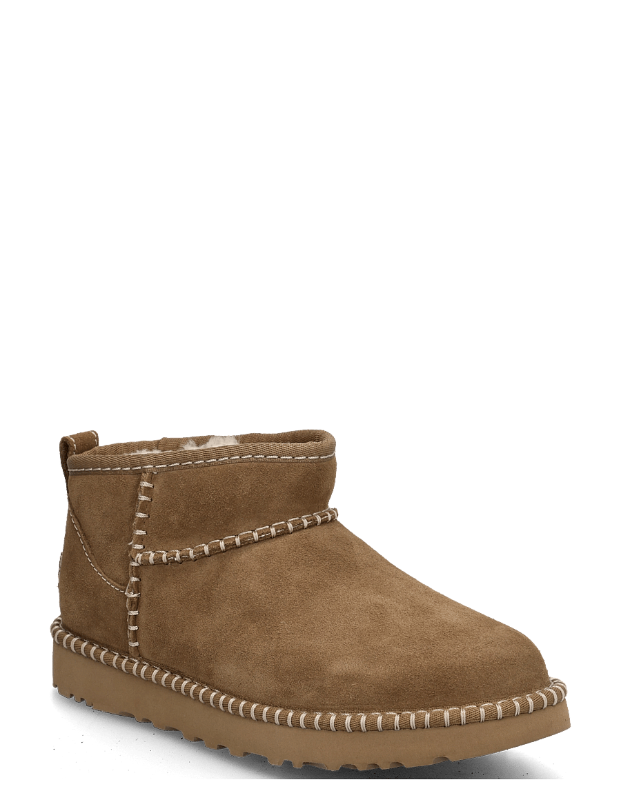 UGG - W Classic Ultra Mini Botanic - teddy boots - light bronze - 0