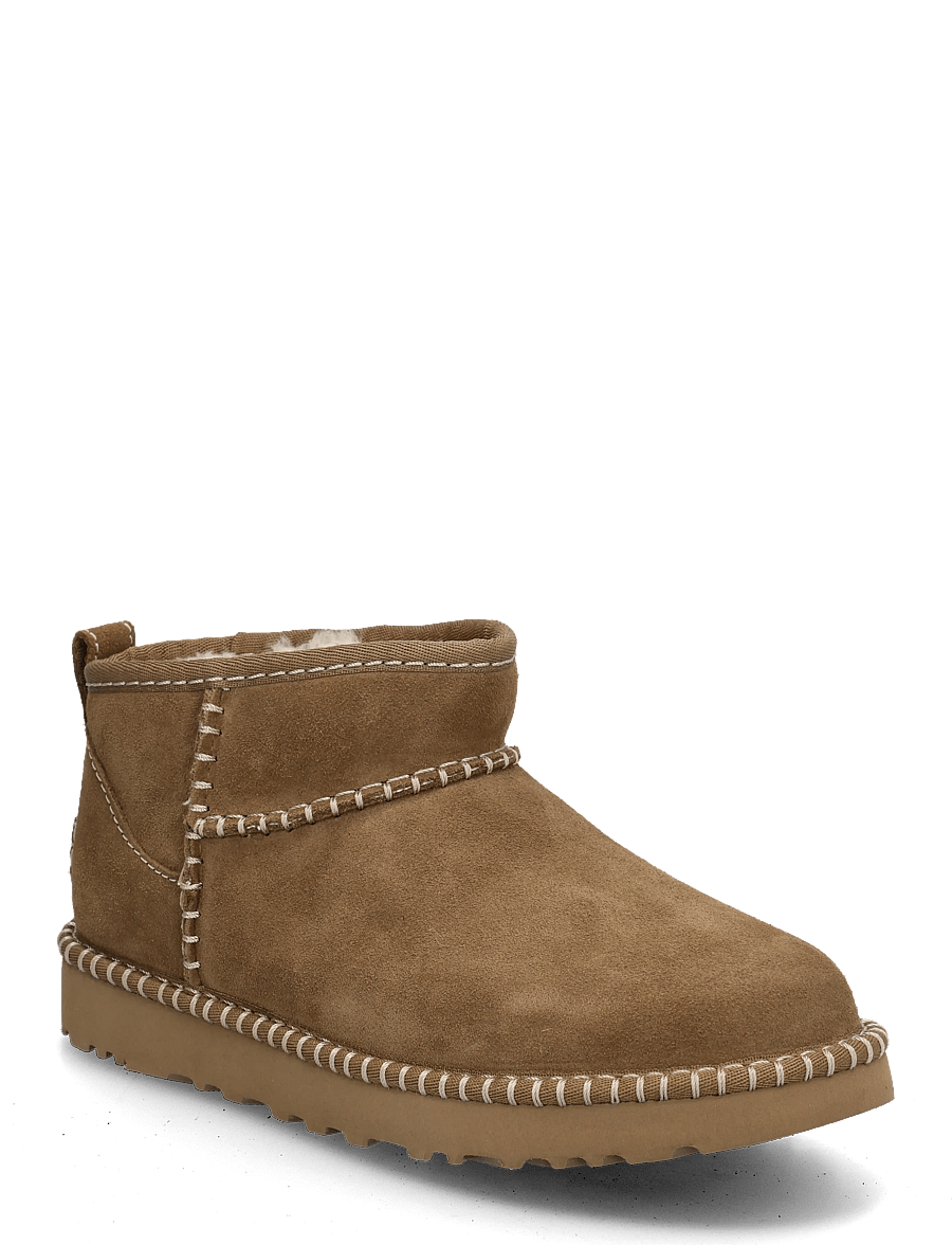 UGG - W Classic Ultra Mini Botanic - teddy boots - light bronze - 0