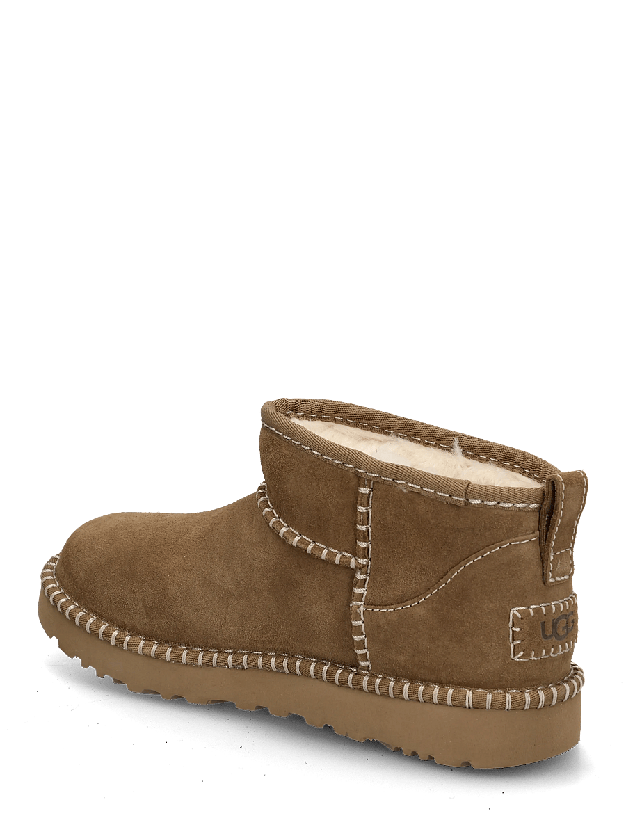 UGG - W Classic Ultra Mini Botanic - teddy boots - light bronze - 1