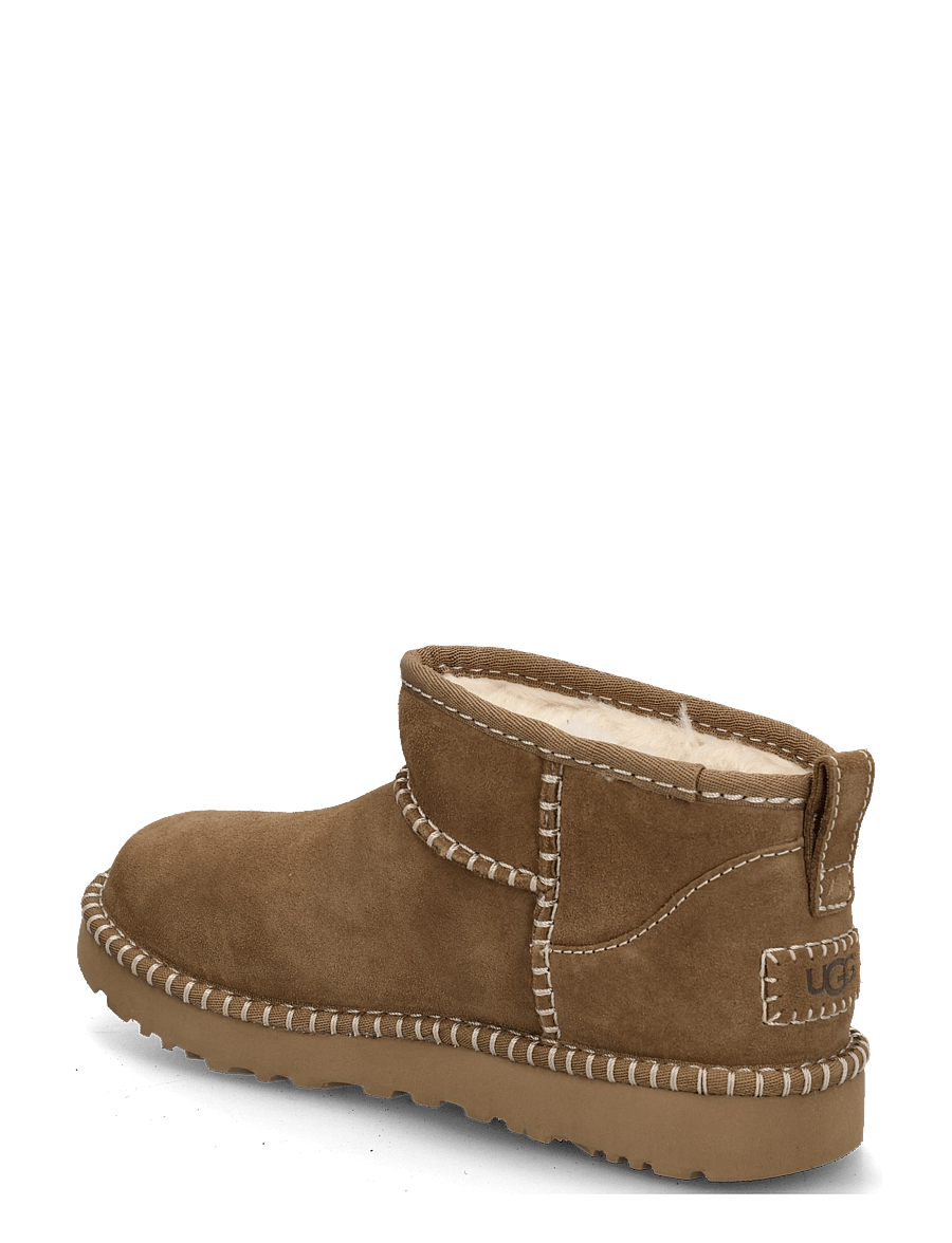 UGG - W Classic Ultra Mini Botanic - teddy boots - light bronze - 1