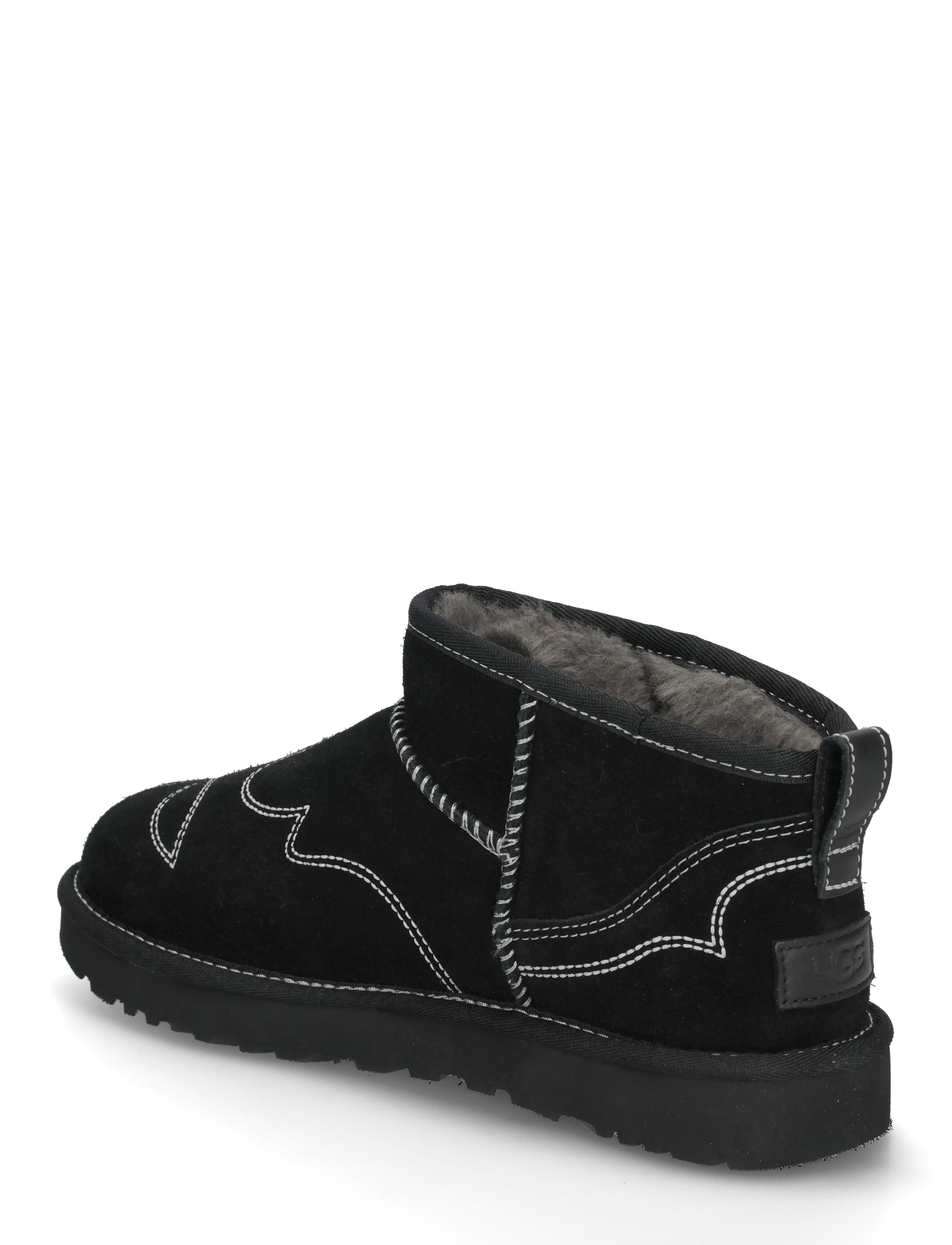 UGG - W Classic Ultra Mini Western - teddy boots - black - 1