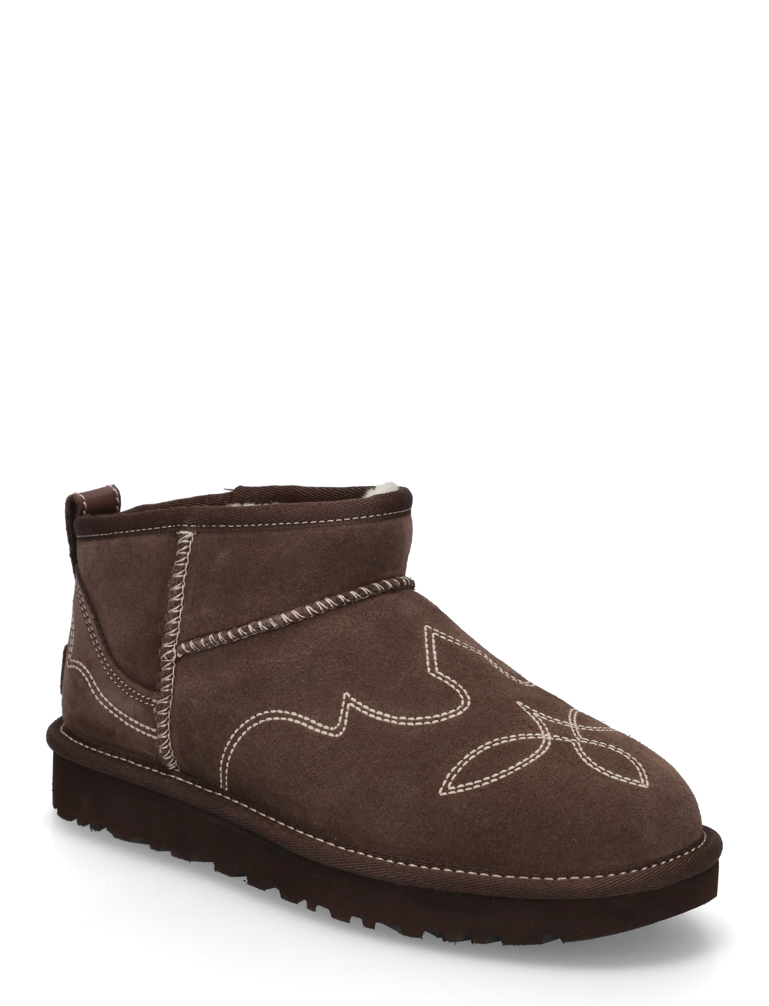 UGG W Classic Ultra Mini Western - Teddy boots - BURNT CEDAR / brown