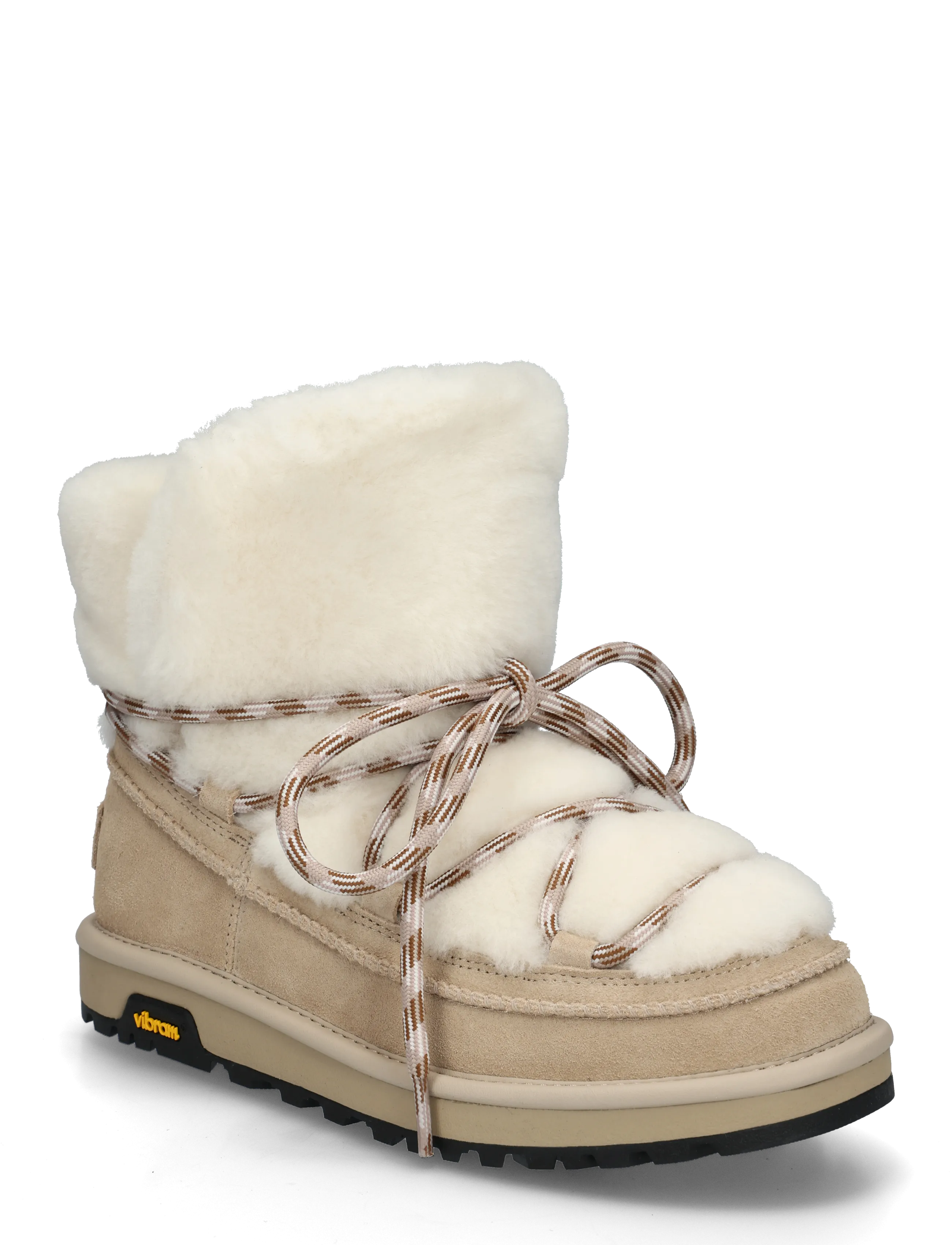 UGG W Classic Tread Fluffed Boot - Teddy boots - MOONLIGHT / cream