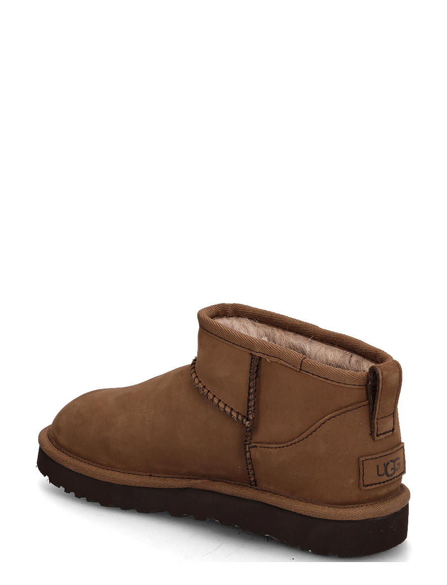 UGG - W Classic Ultra Mini Nubuck - madalad poolsaapad - dark chestnut - 1