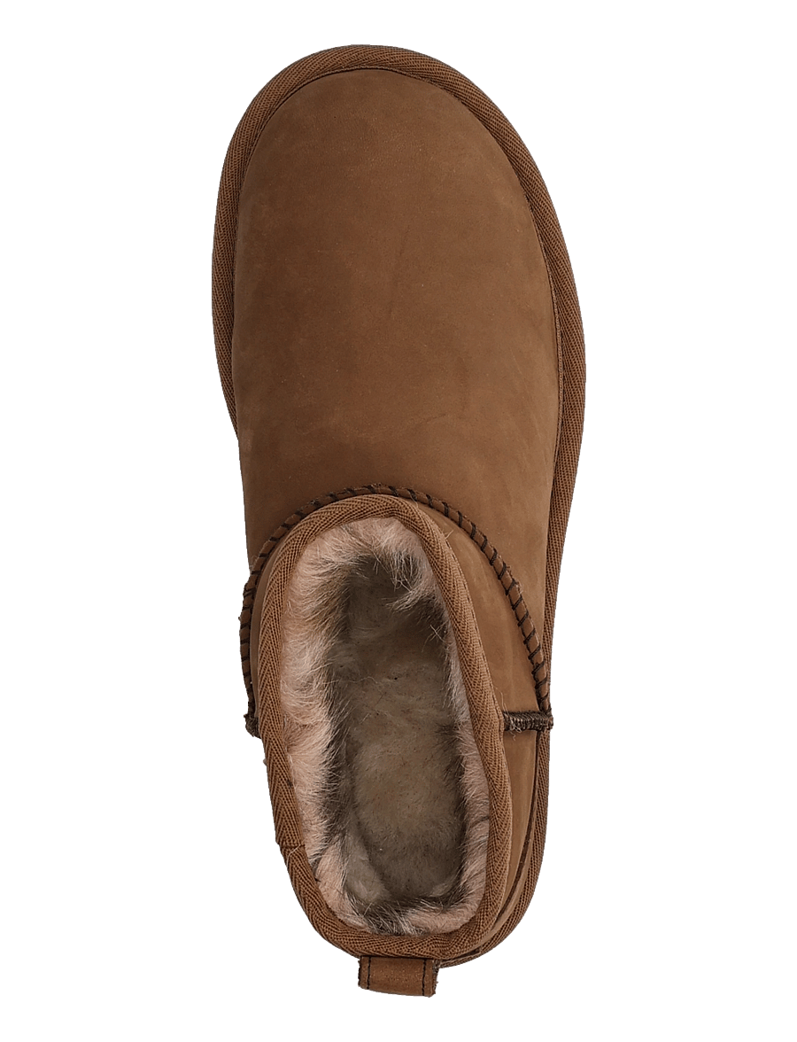 UGG - W Classic Ultra Mini Nubuck - madalad poolsaapad - dark chestnut - 3