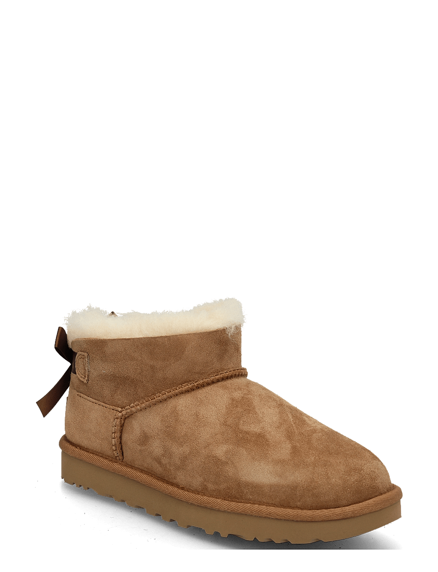 UGG - W Ultra Mini Bailey Bow - bamsestøvler - chestnut - 0