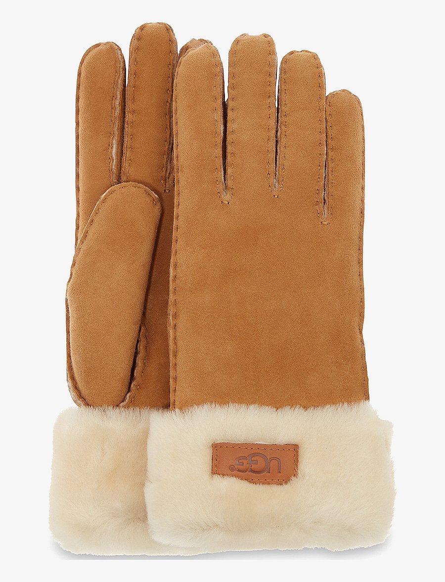 UGG - Turn Cuff Glove - lederhandschuhe - chestnut - 0