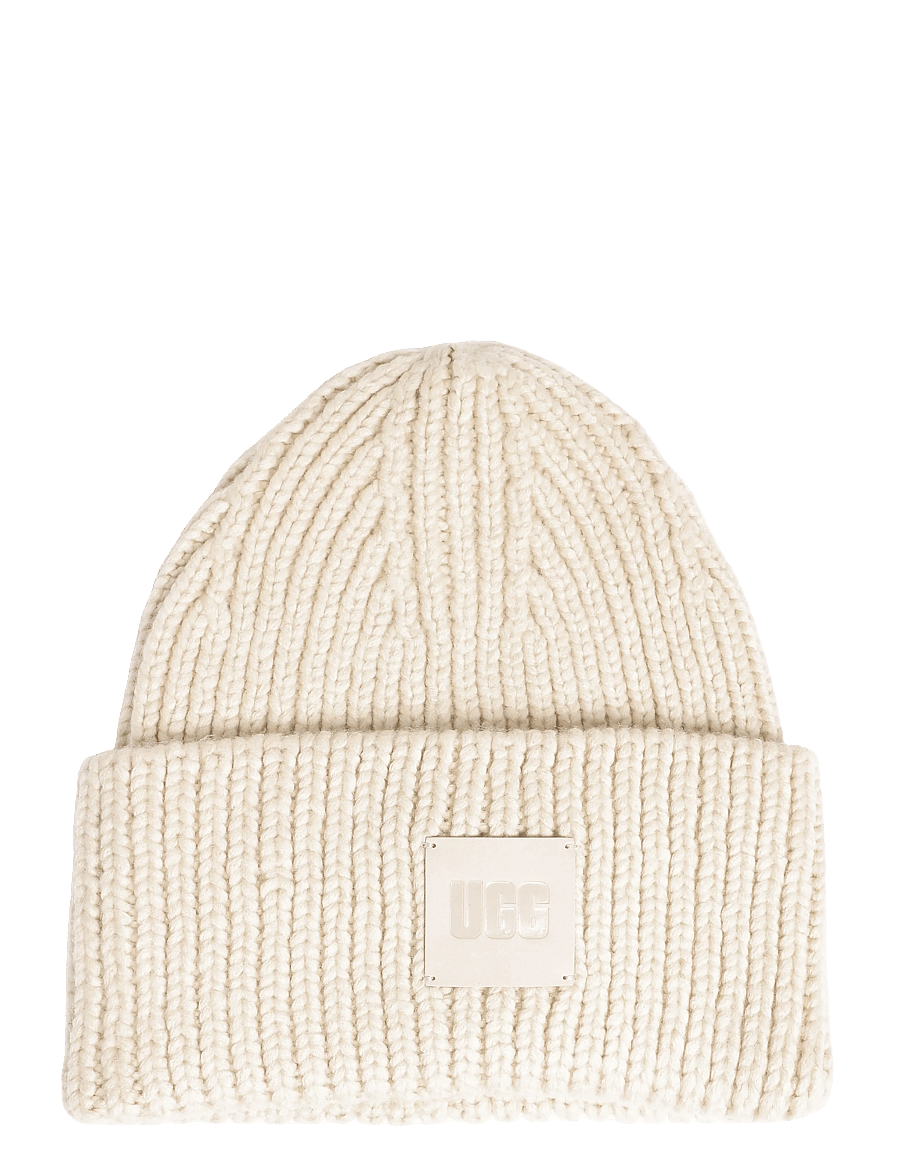 UGG - W CHUNKY RIB BEANIE - igapäevane stiil - cream - 0