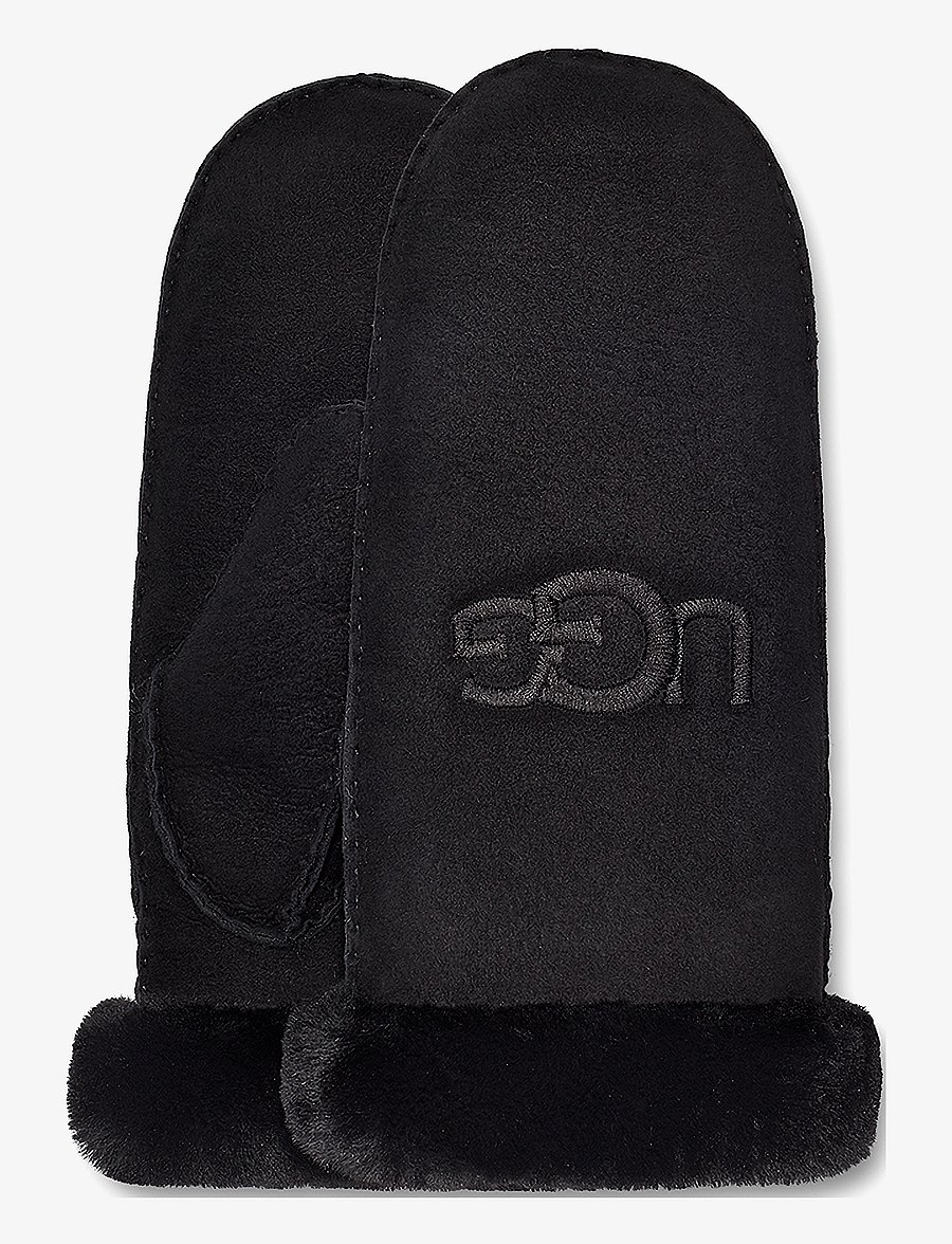 UGG - Sheepskin Embroider Mitten - fäustlinge - black - 0
