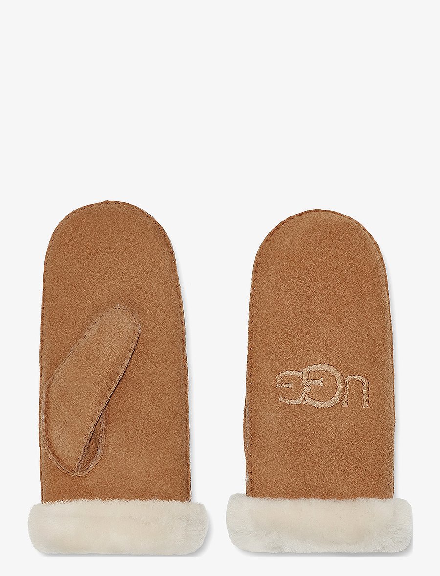 UGG - Sheepskin Embroider Mitten - fäustlinge - chestnut - 0