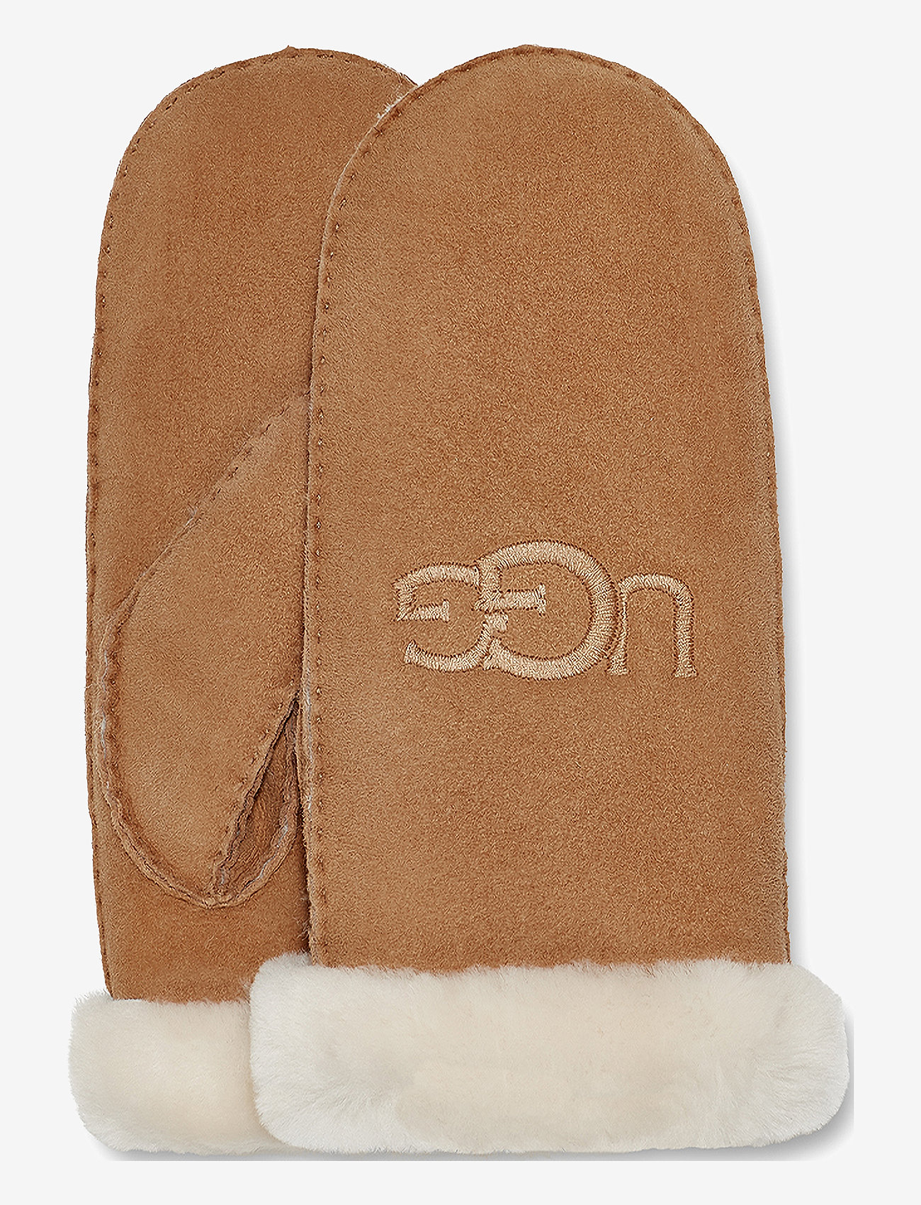 UGG - Sheepskin Embroider Mitten - tumvantar - chestnut - 1
