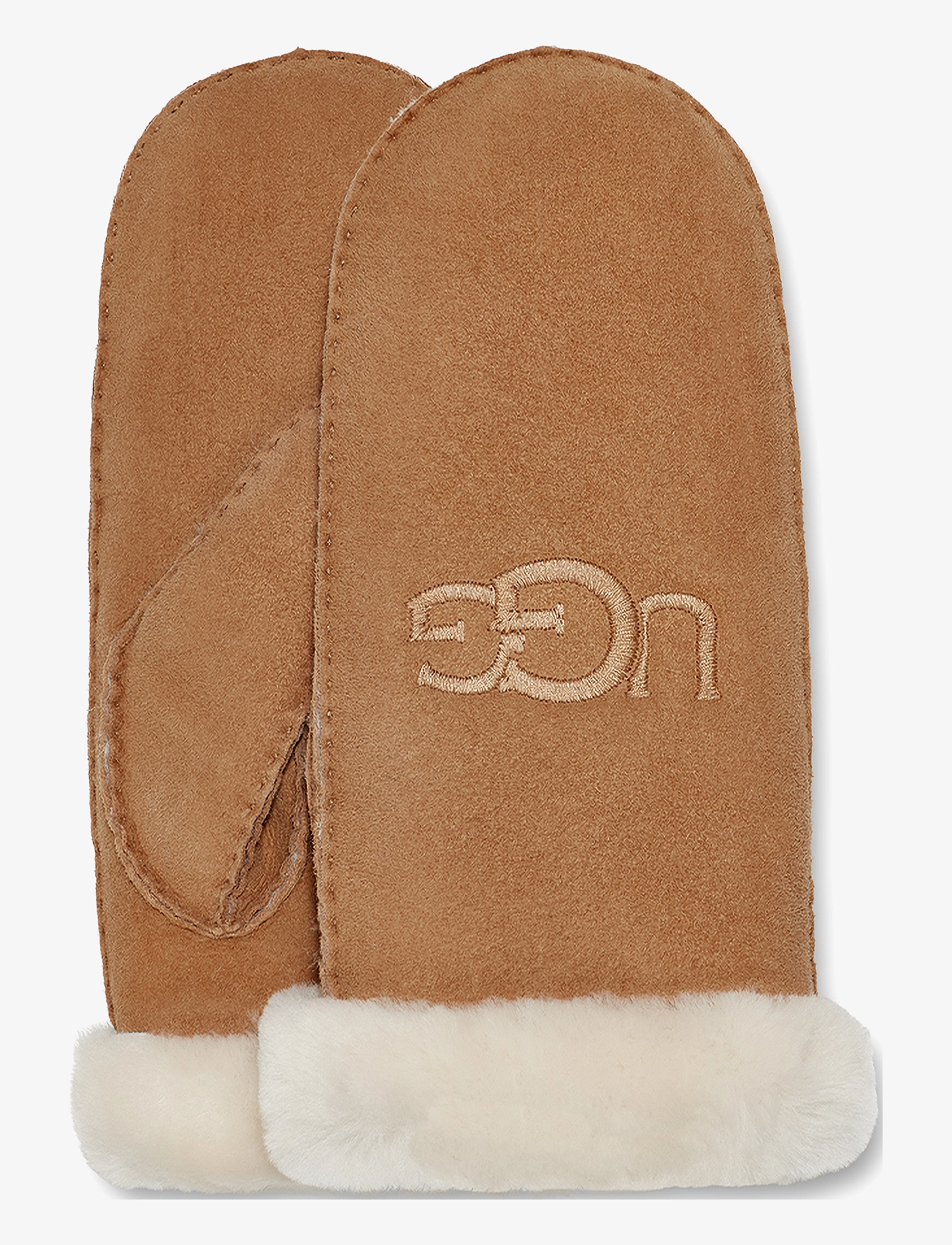 UGG - Sheepskin Embroider Mitten - luffer - chestnut - 1