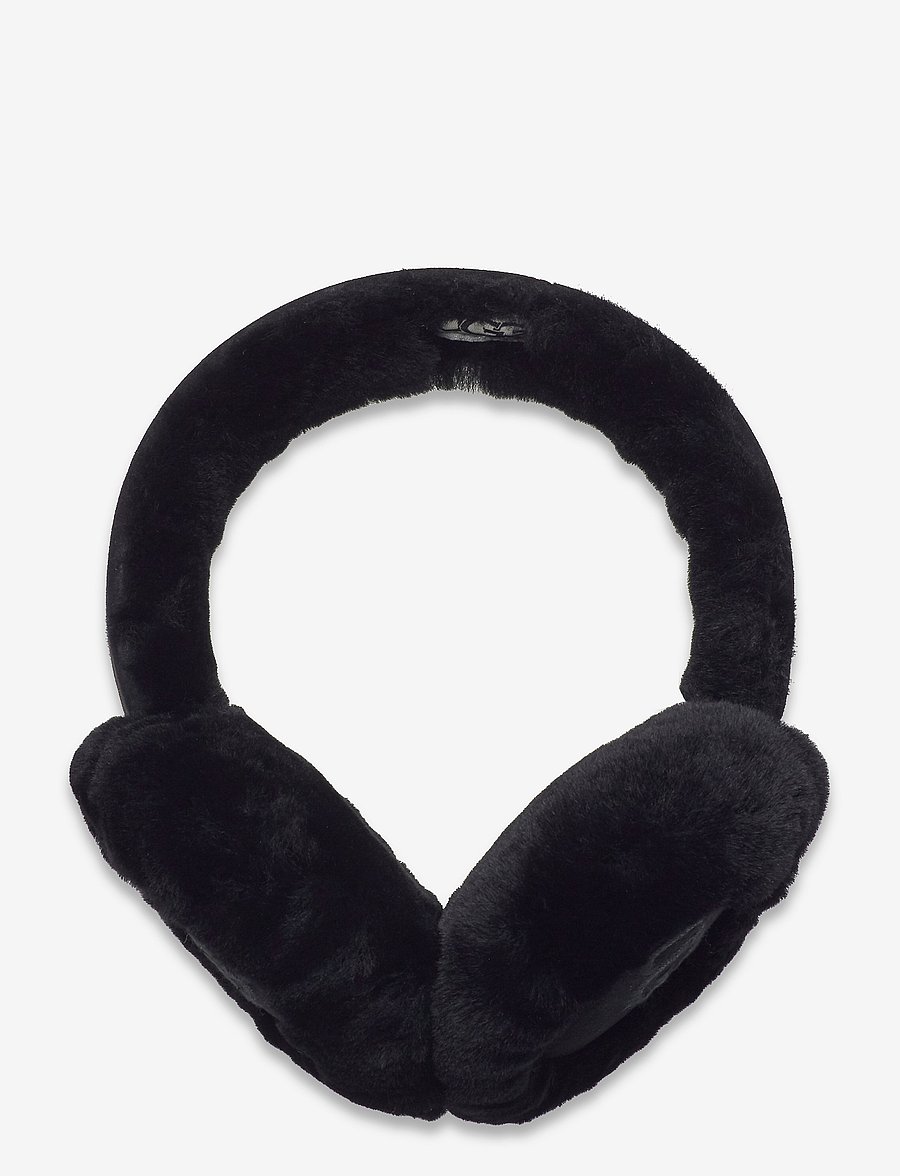 UGG - Sheepskin Embroidery Earmuff - mütsid - black - 0