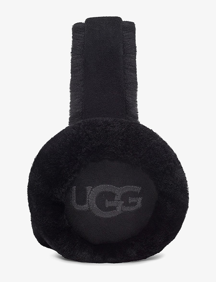UGG - Sheepskin Embroidery Earmuff - mütsid - black - 1