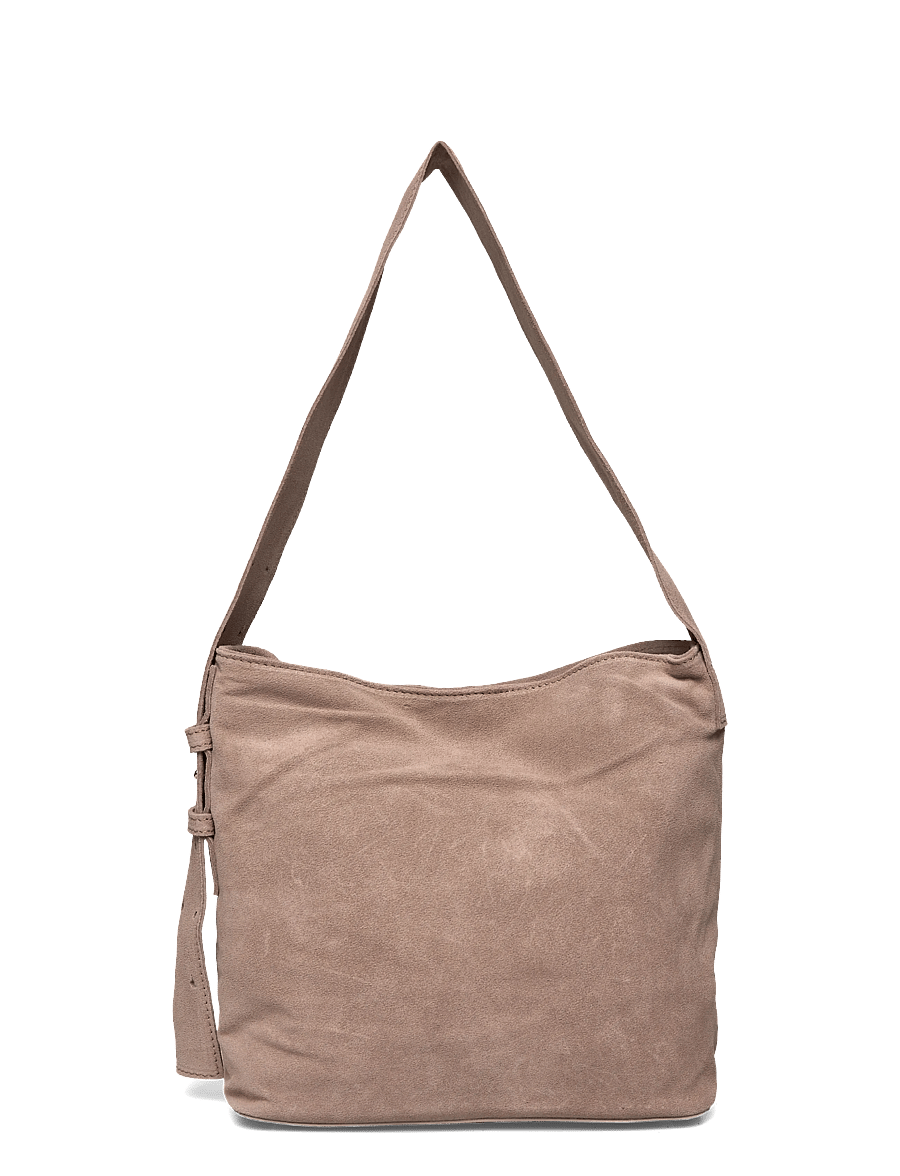 Ulrika - Suede bucket bag - alltags-style - taupe - 1