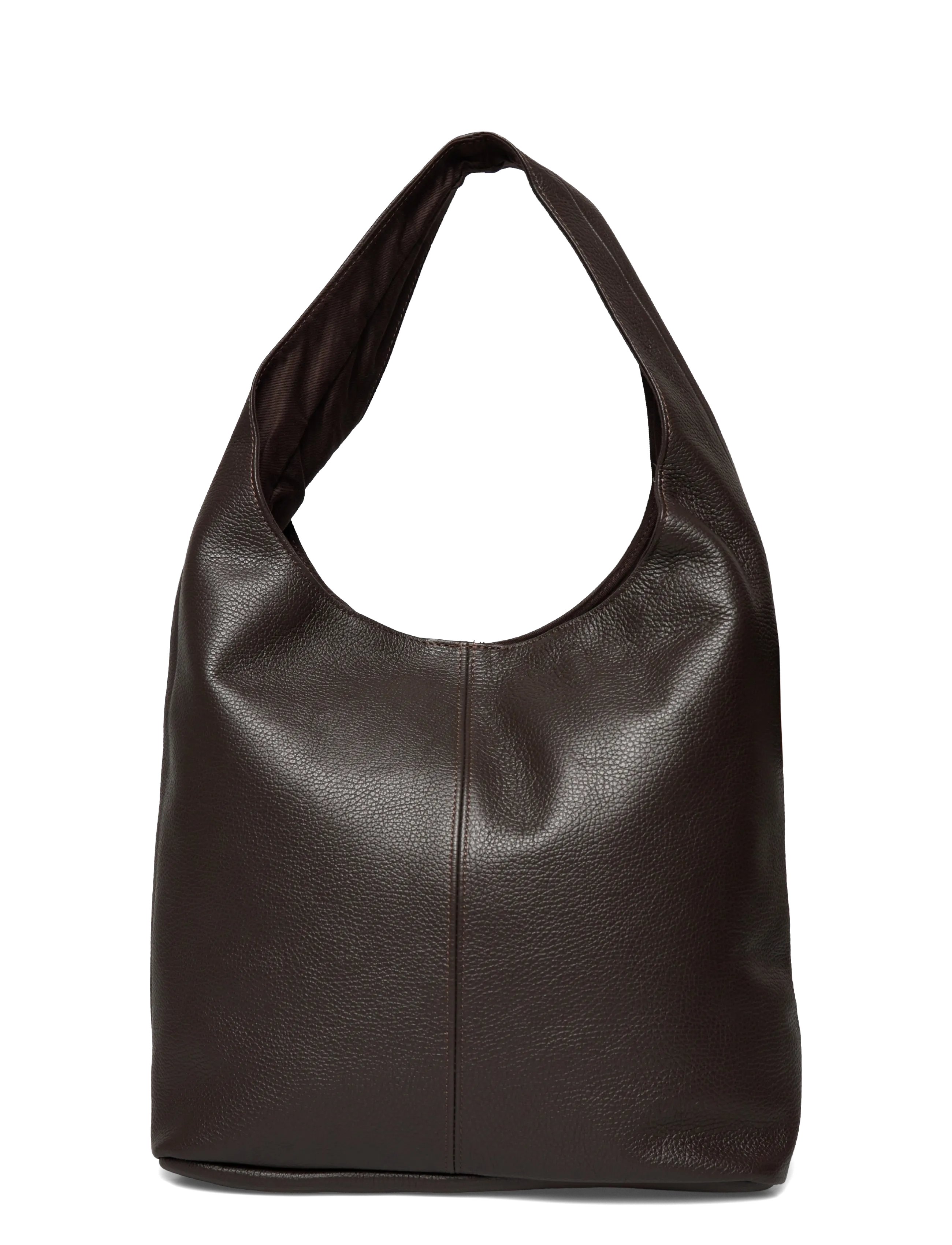Ulrika Leather bag - Väskor - BROWN / brown