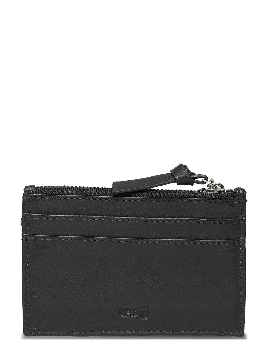 Ulrika - Zippered RFID cardholder - portemonnaies - black - 1