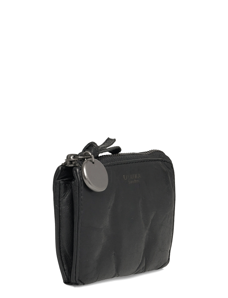 Ulrika - RFID leather wallet - punge - black - 2
