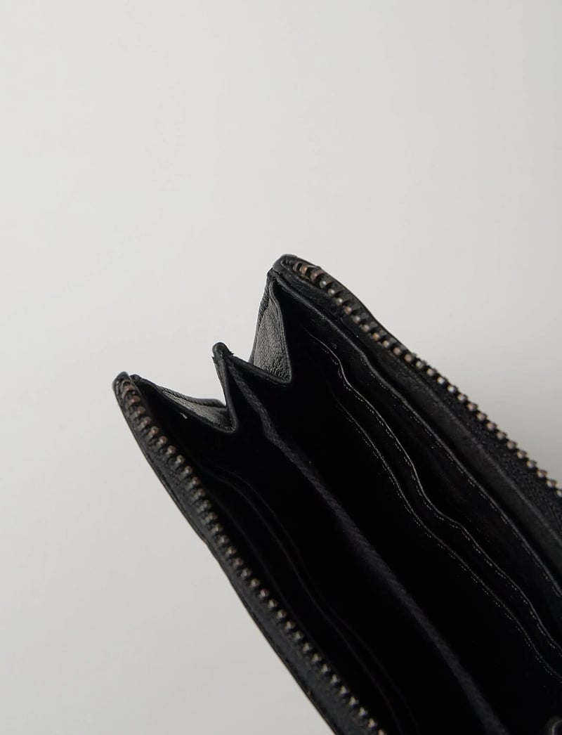 Ulrika - RFID leather wallet - punge - black - 3