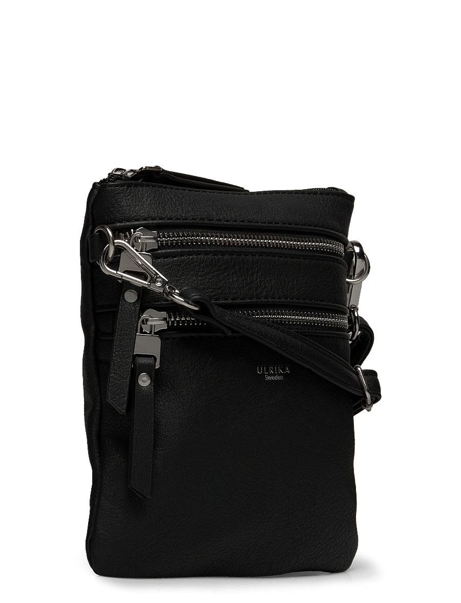 Ulrika - Mobile bag, RFID protection - vardagsstil - black - 2