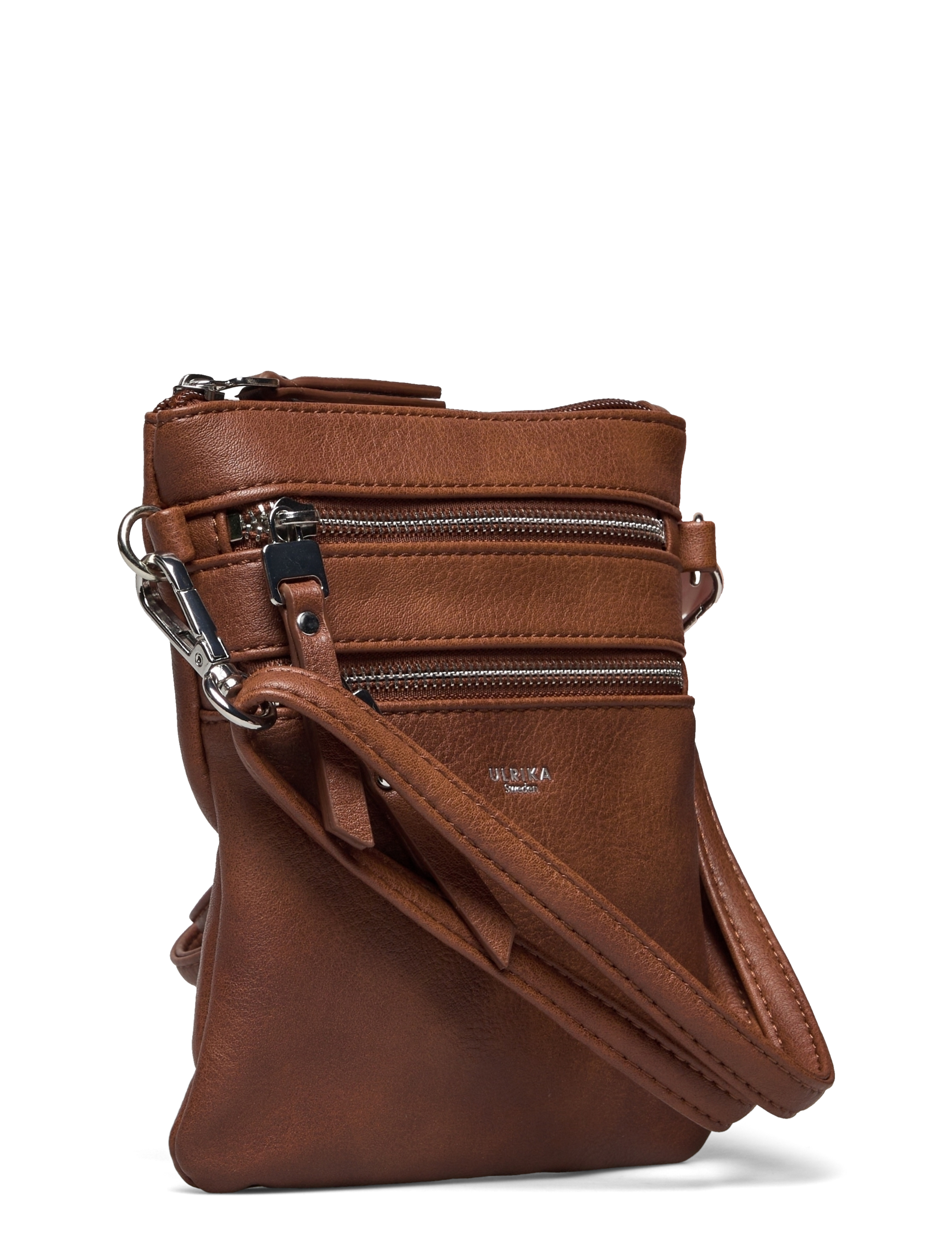 Ulrika - Mobile bag, RFID protection - akcesoria - brown - 2