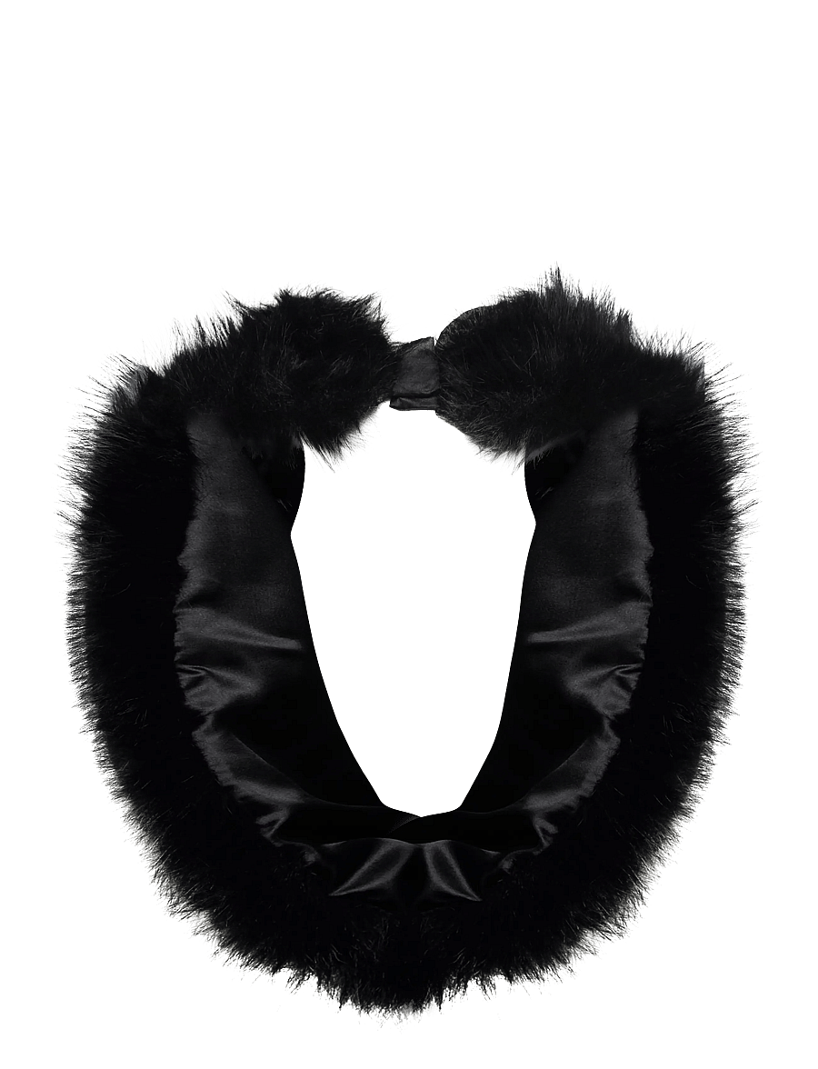 Ulrika - Fur scarf - halstørklæder - black - 1