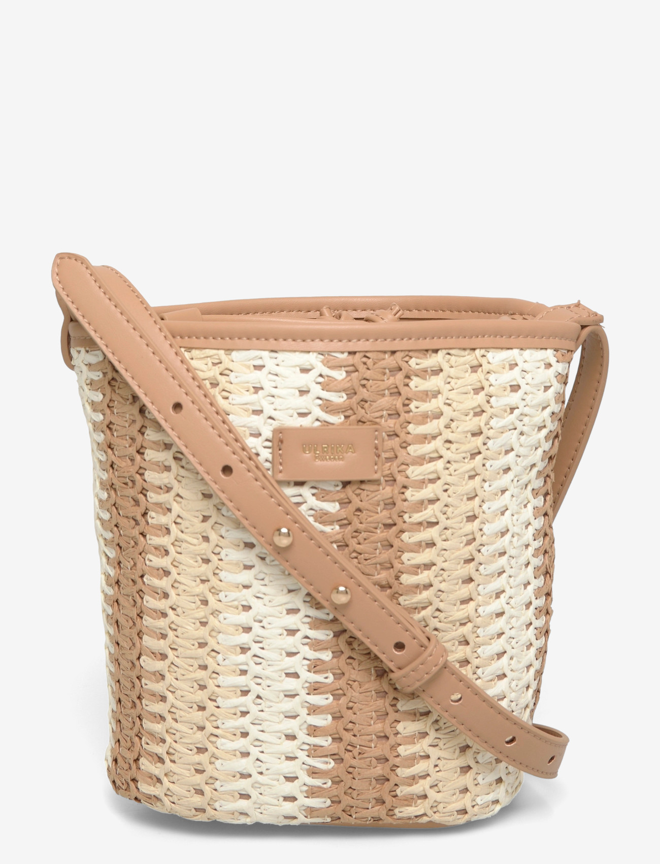 Ulrika - Bucket straw - bucket bags - cognac - 0