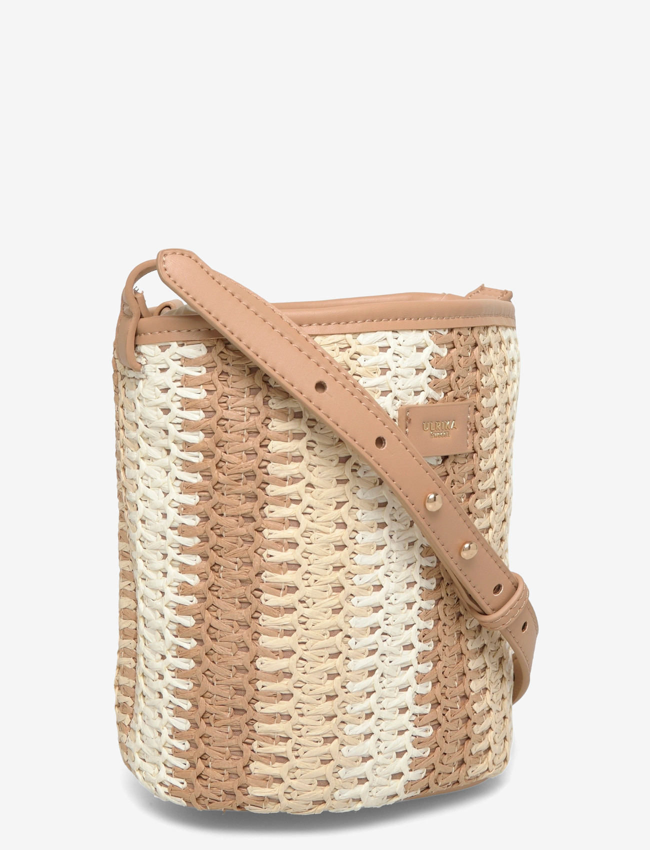 Ulrika - Bucket straw - bucket bags - cognac - 2