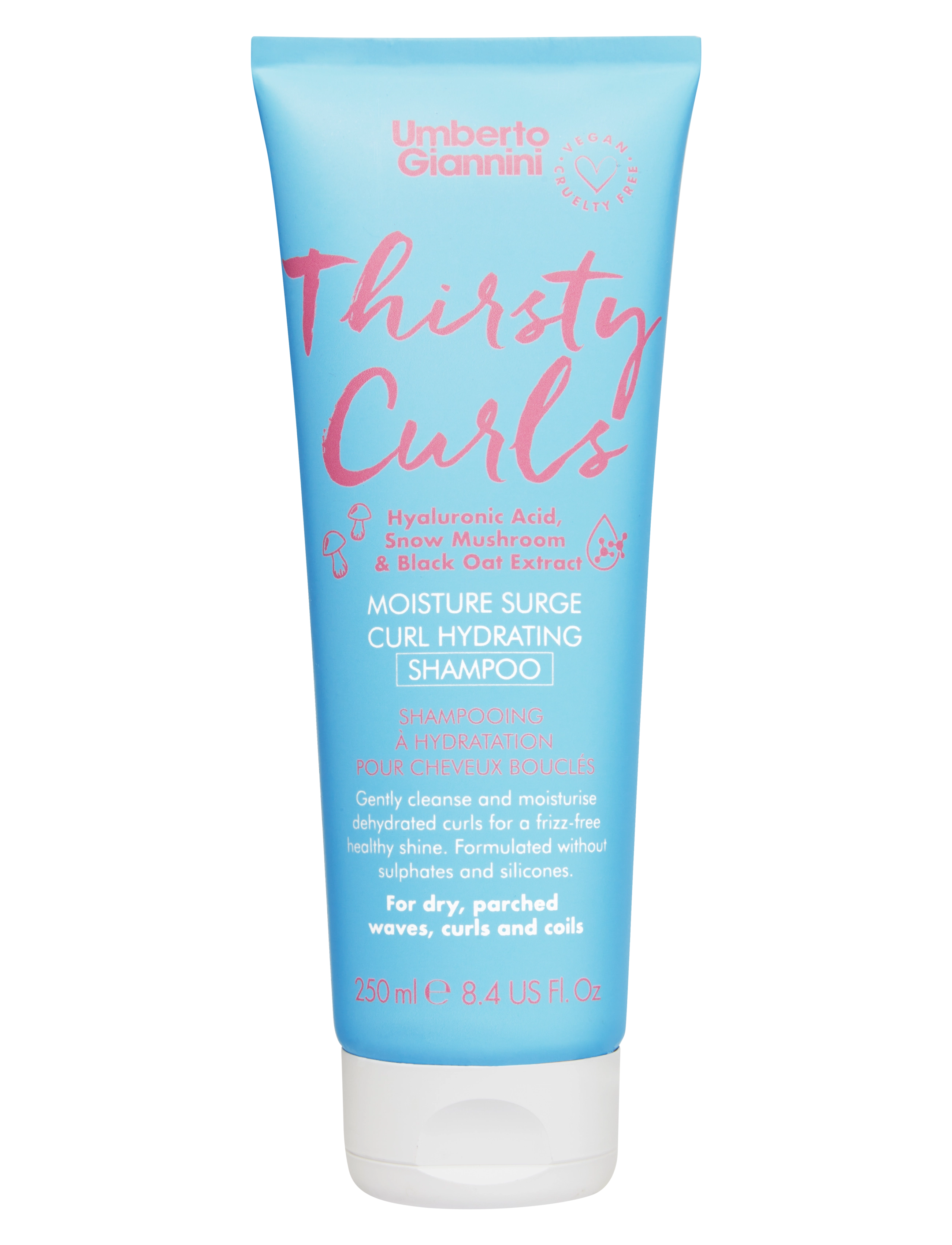 Umberto Giannini Thirsty Curls Shampoo, Shampoo, Nude, Str: 250 ML
