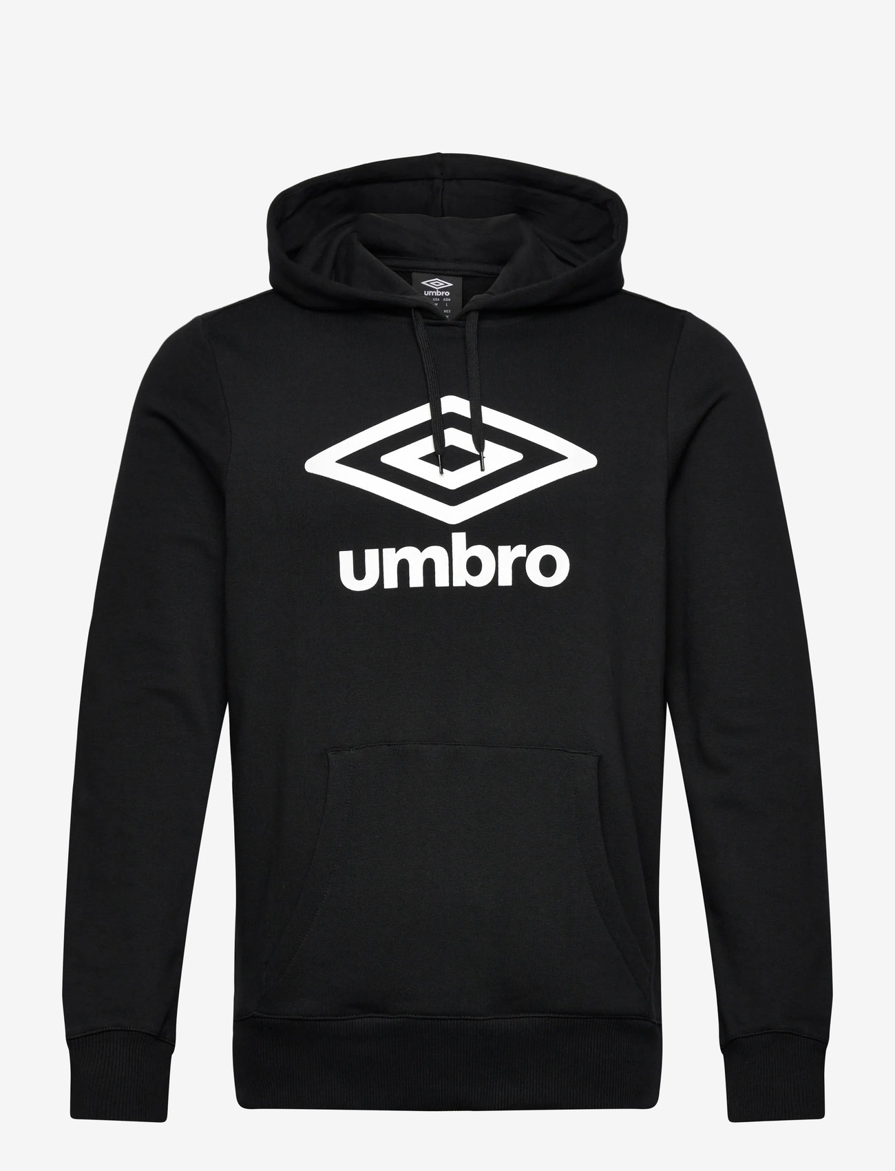Umbro - Large Logo Hoodie - huvtröjor - black - 0
