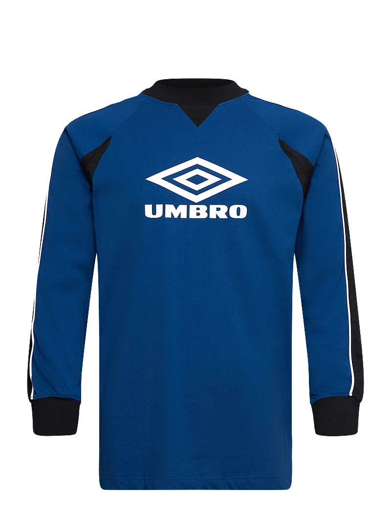 Umbro - Panelled LS Tee - t-shirts - blue - 0
