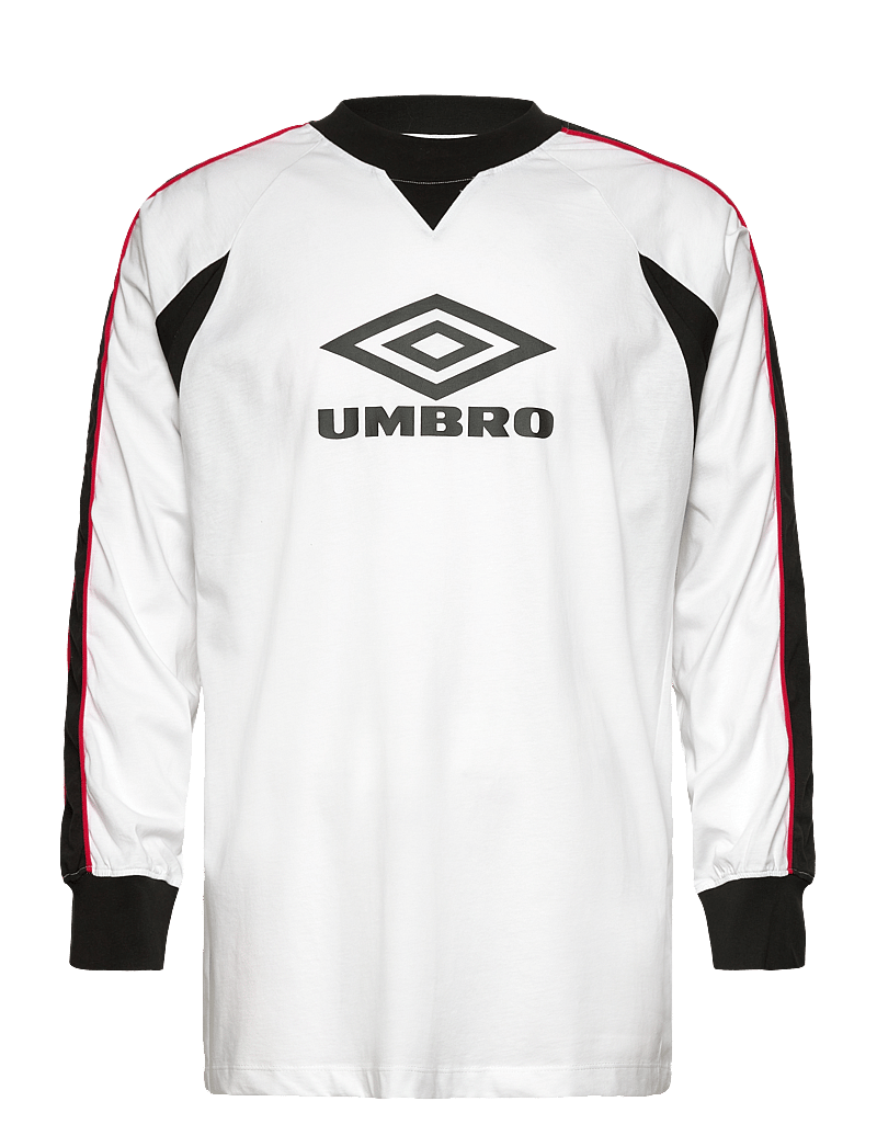 Umbro - Panelled LS Tee - oberteile & t-shirts - white - 0