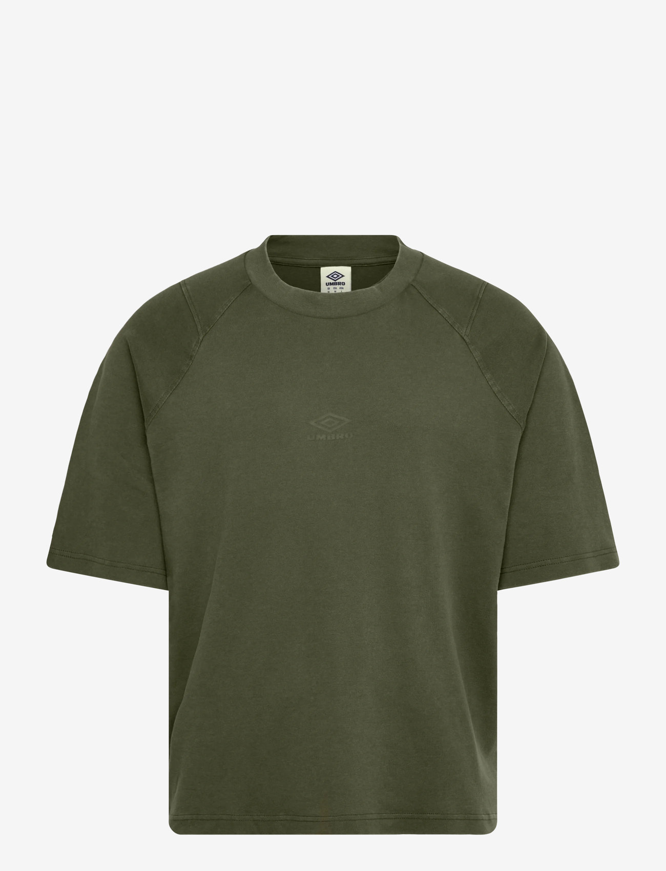 Umbro - Washed High Neck Boxy Tee - oberteile & t-shirts - green - 0
