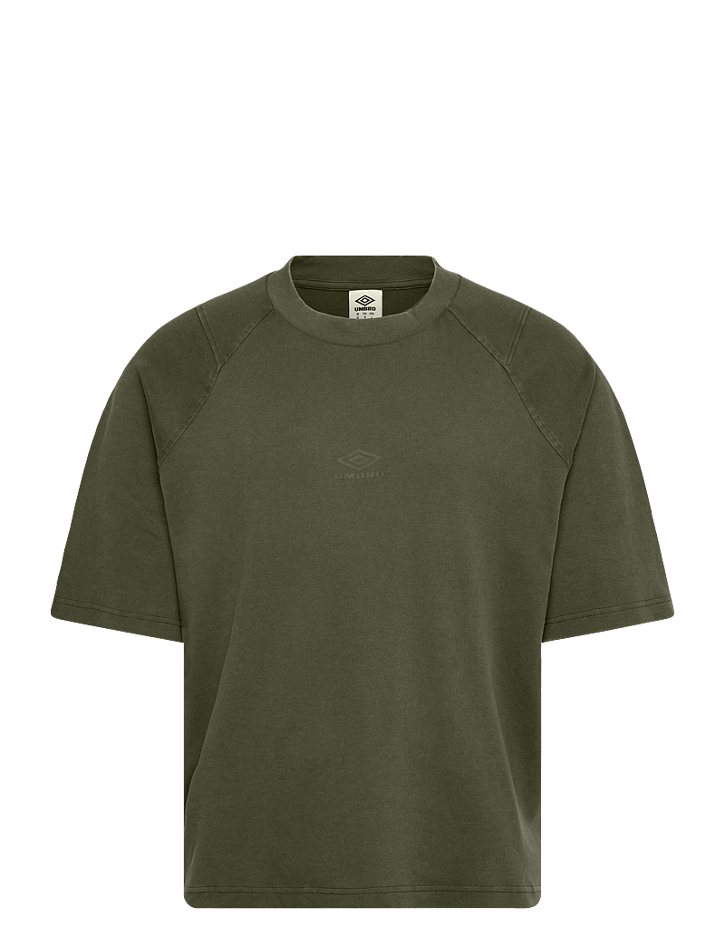 Umbro - Washed High Neck Boxy Tee - t-shirts - green - 0