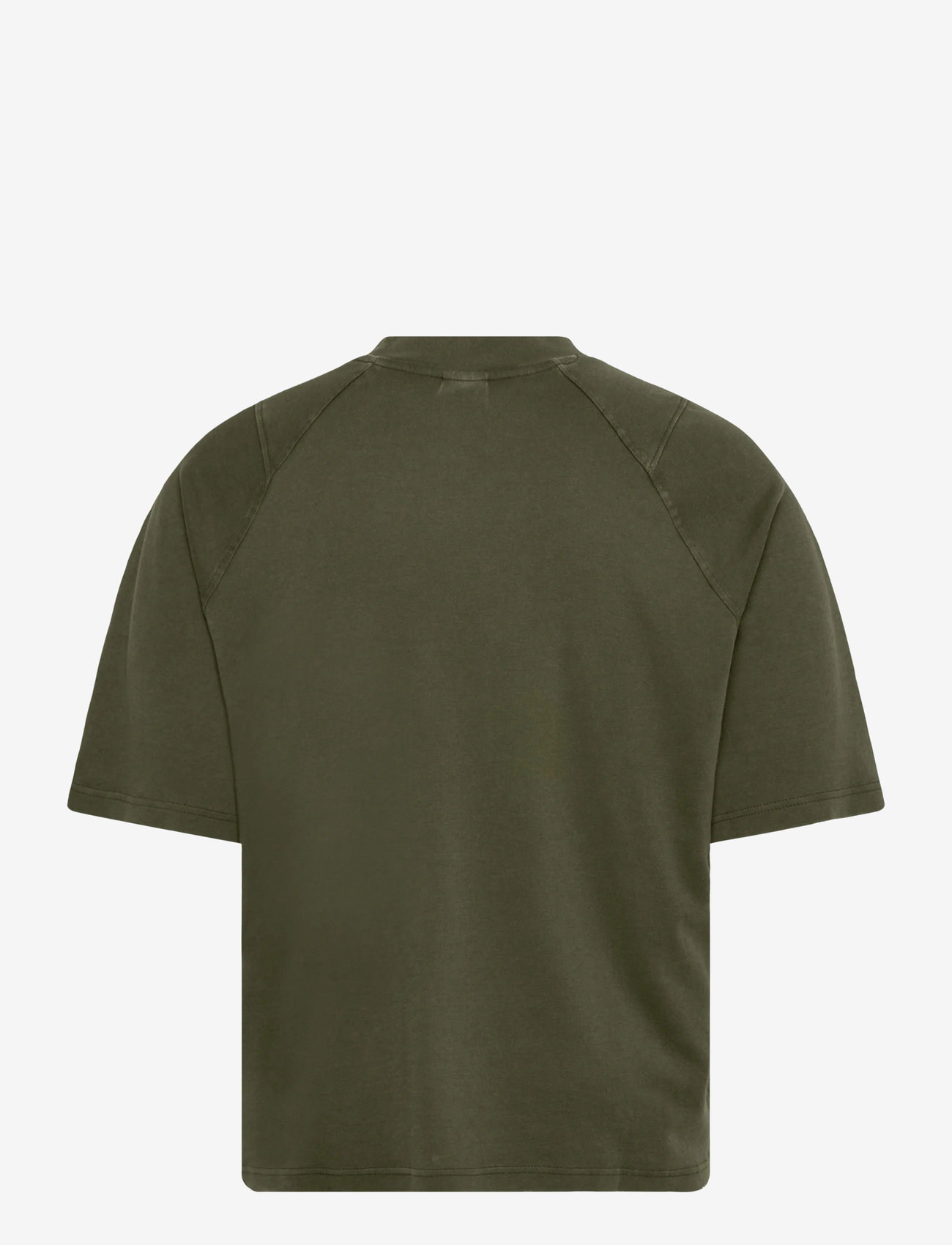 Umbro - Washed High Neck Boxy Tee - oberteile & t-shirts - green - 1
