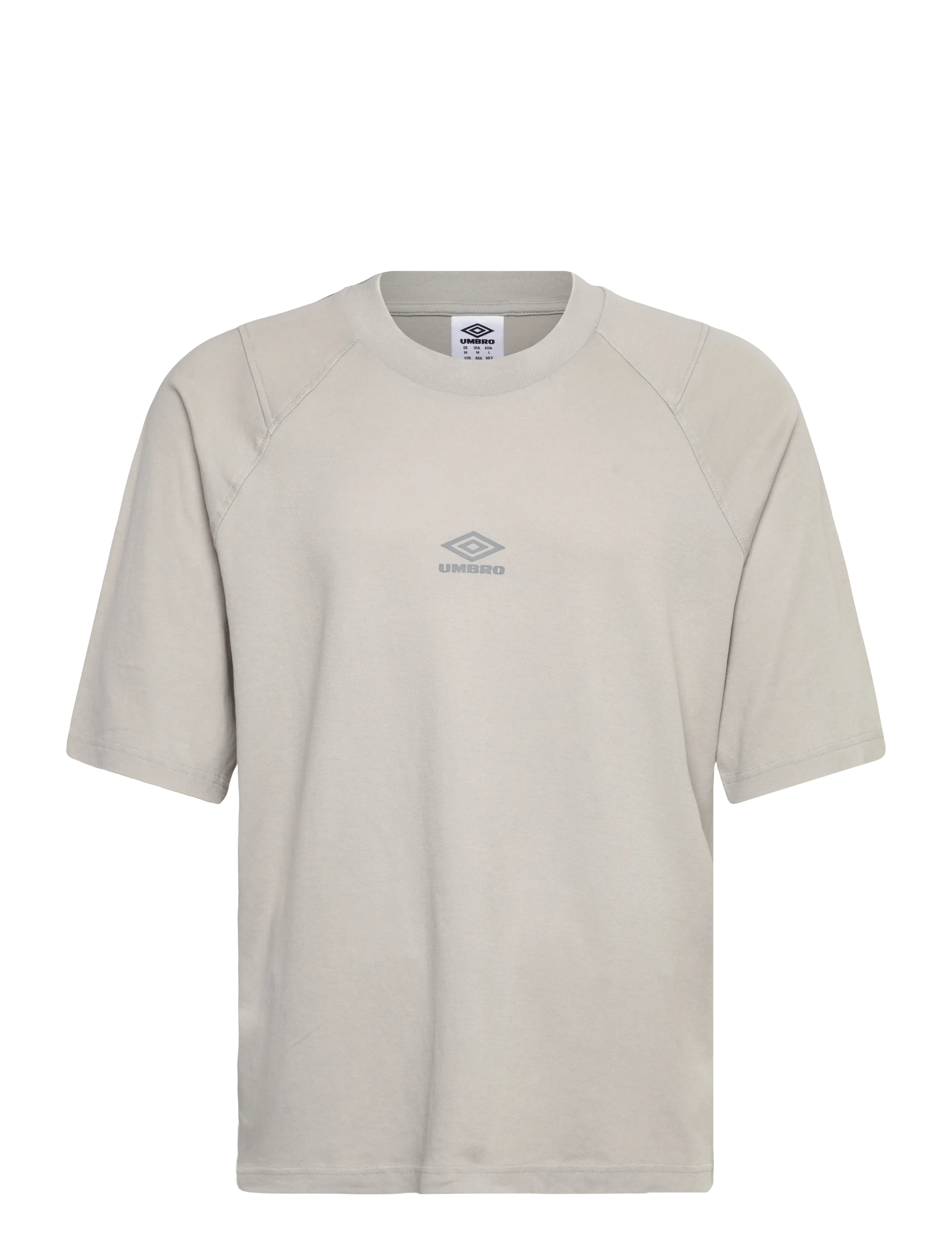 Umbro Washed High Neck Boxy Tee, Mænd, Boxy T-shirt, Grå, Str: M