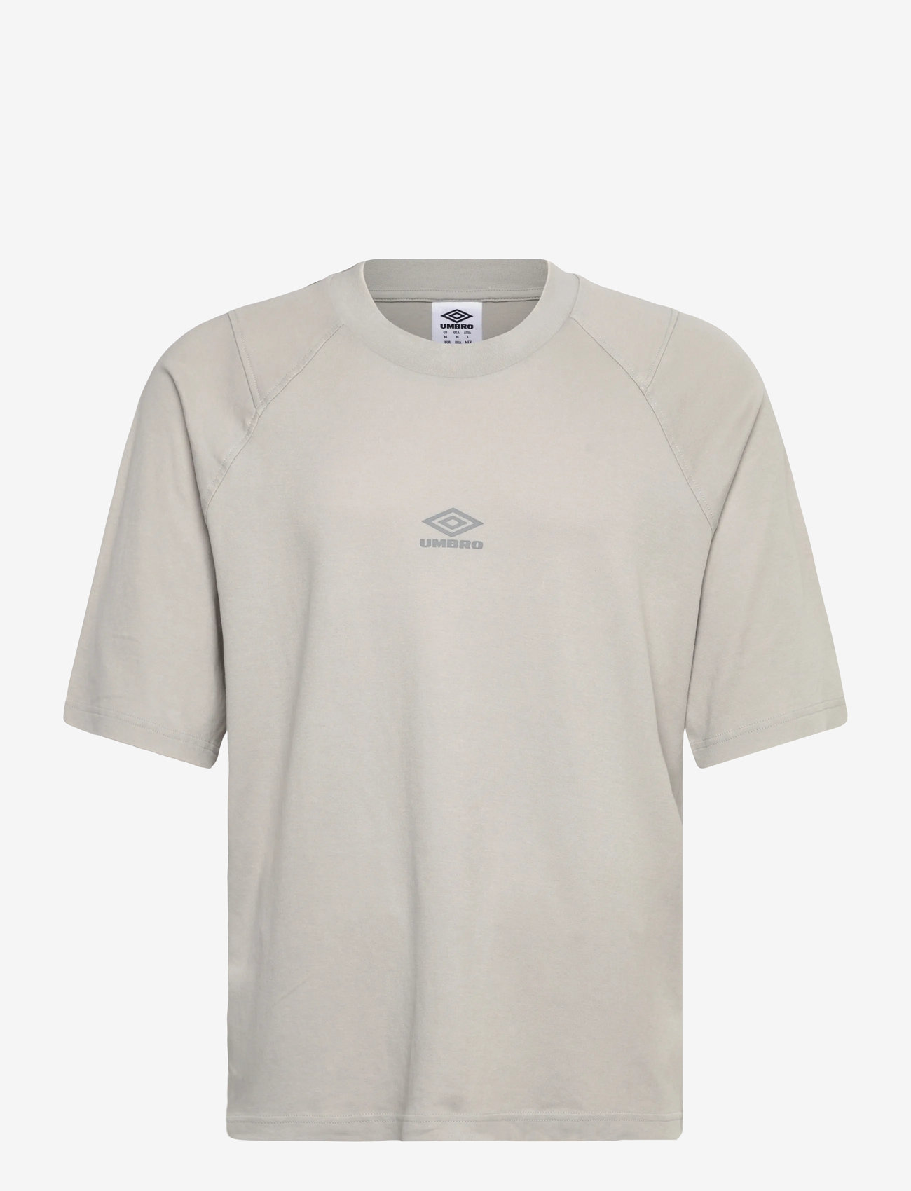 Umbro - Washed High Neck Boxy Tee - t-shirts - grey - 0
