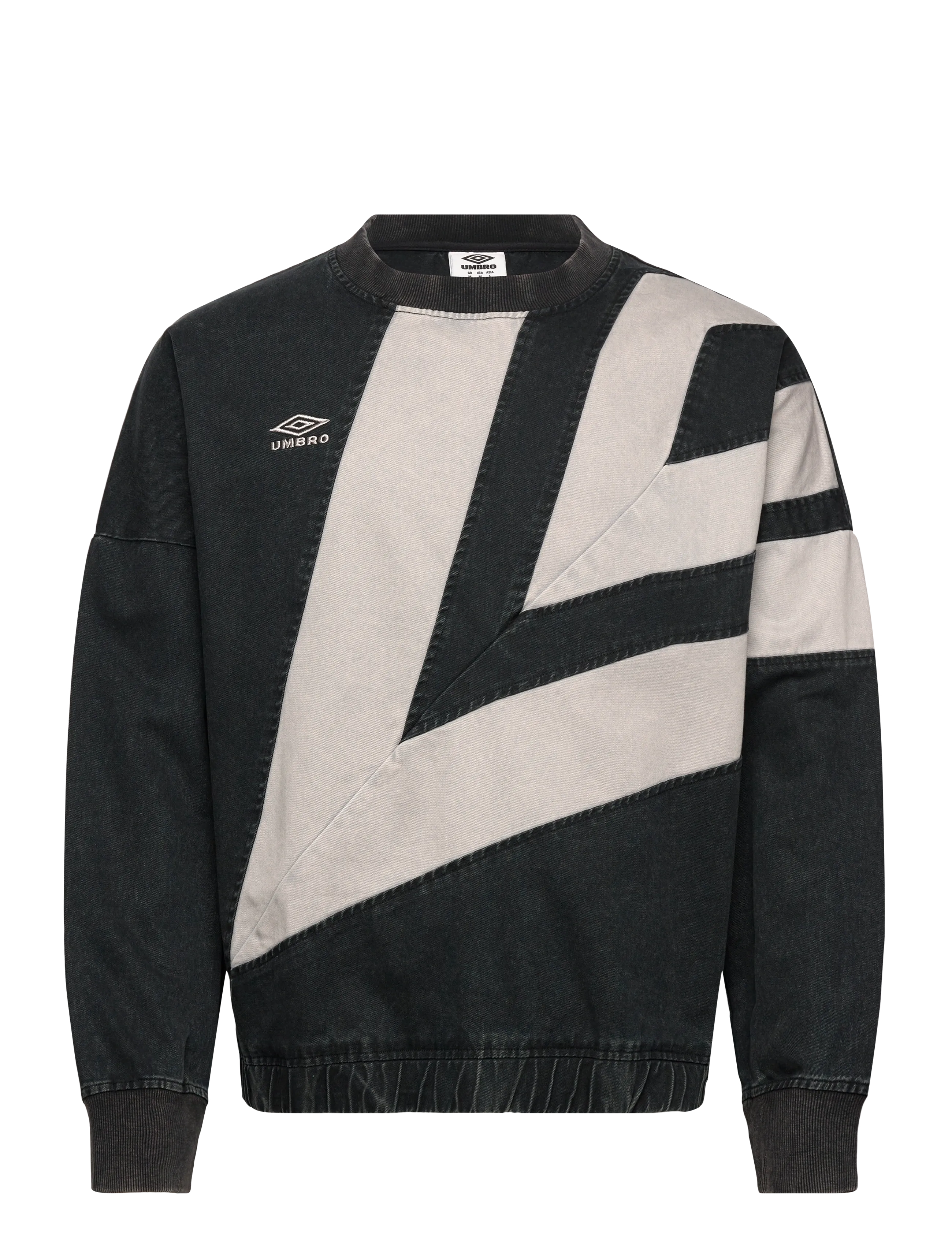 UMBRO Washed Diamond Drill Sweat Schwarz - M - Herren
