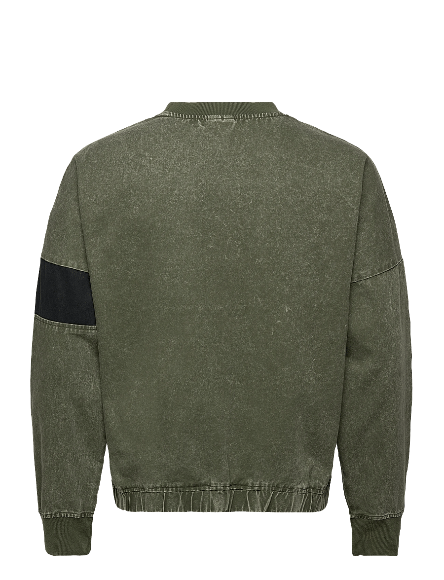 Umbro - Washed Diamond Drill Sweat - alussärgid - green - 1