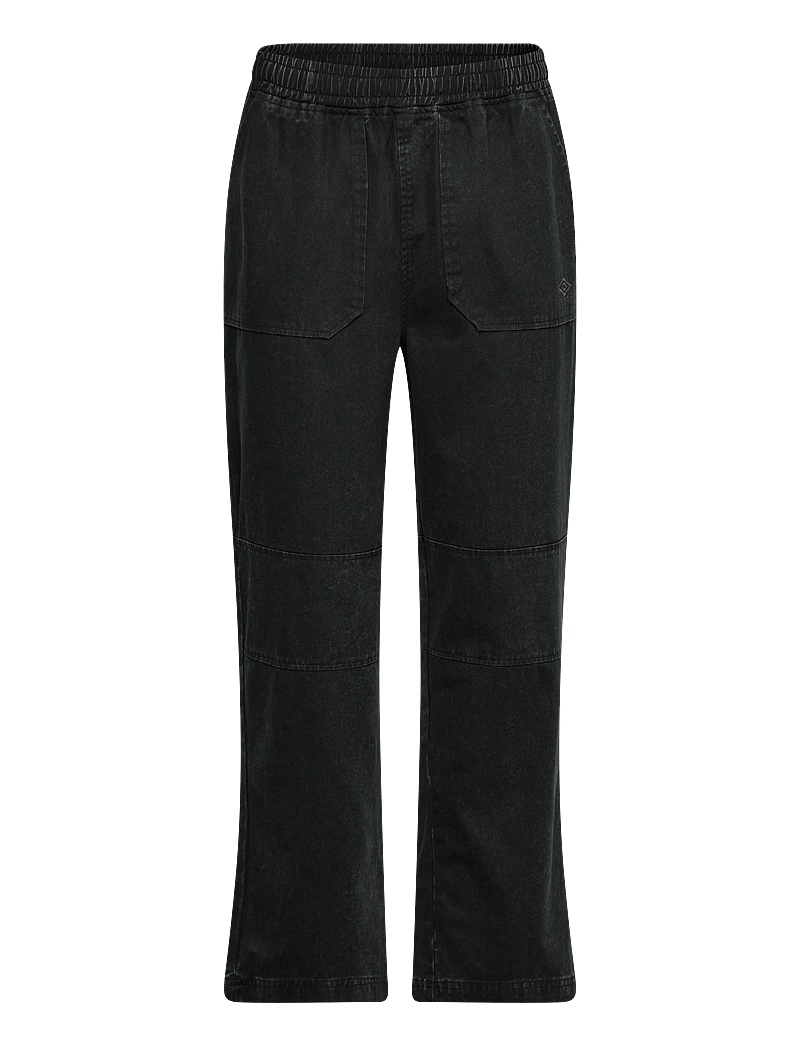 Umbro - Washed Drill Pant - casual byxor - black - 0