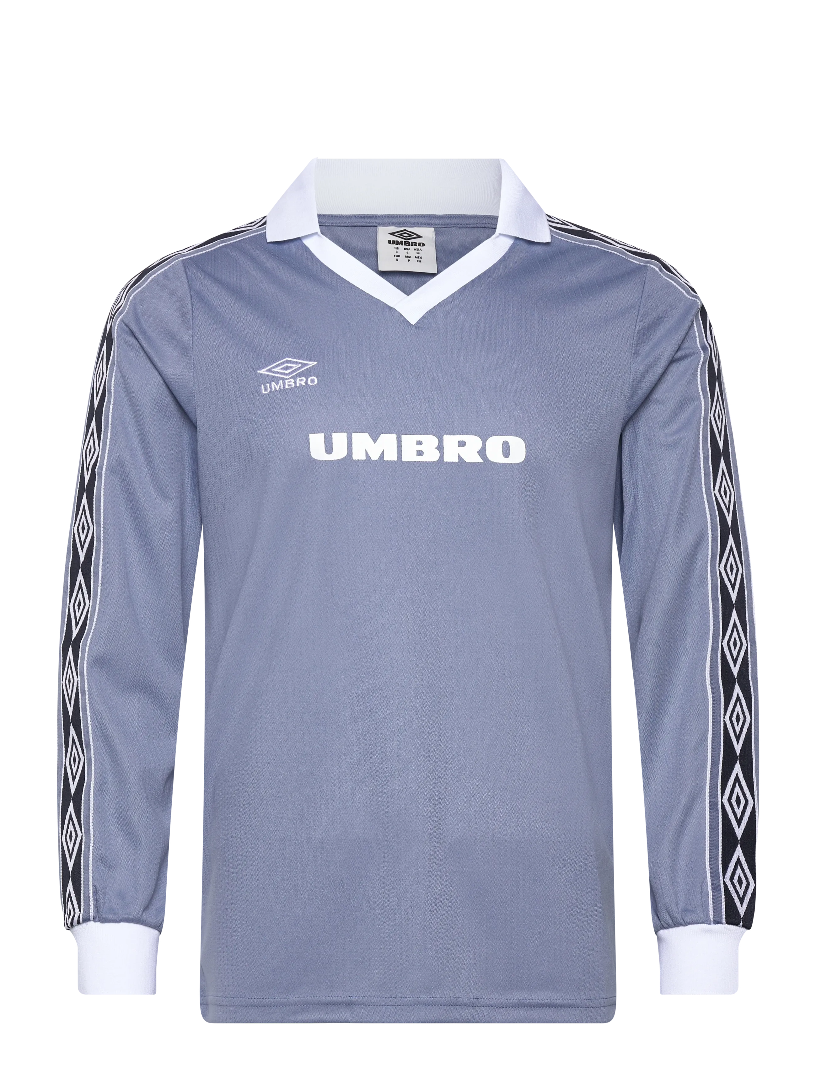 Umbro Taped Ls Jersey - Oberteile - BLÅGRÅ / white