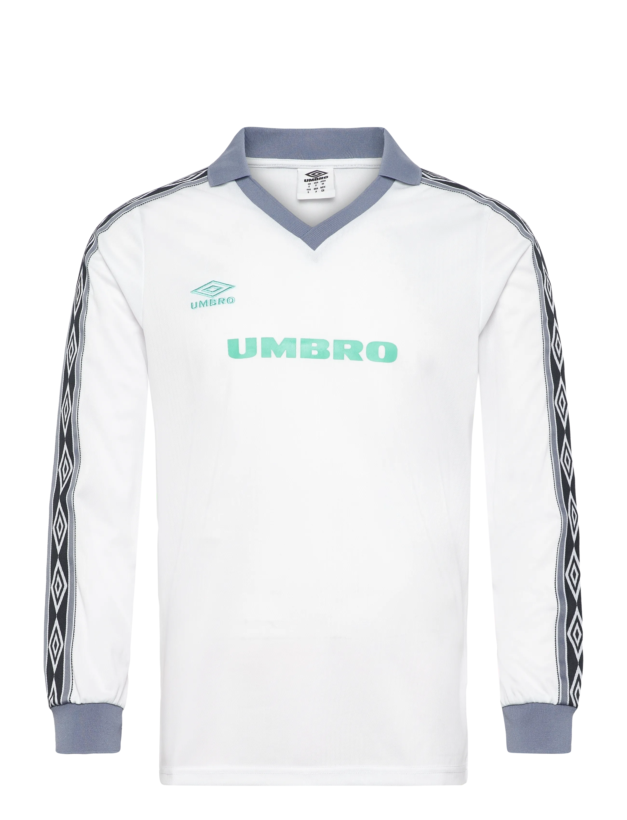 Umbro Taped Ls Jersey, Mænd, Tapet Langærmet Trøje, Hvid, Str: XS