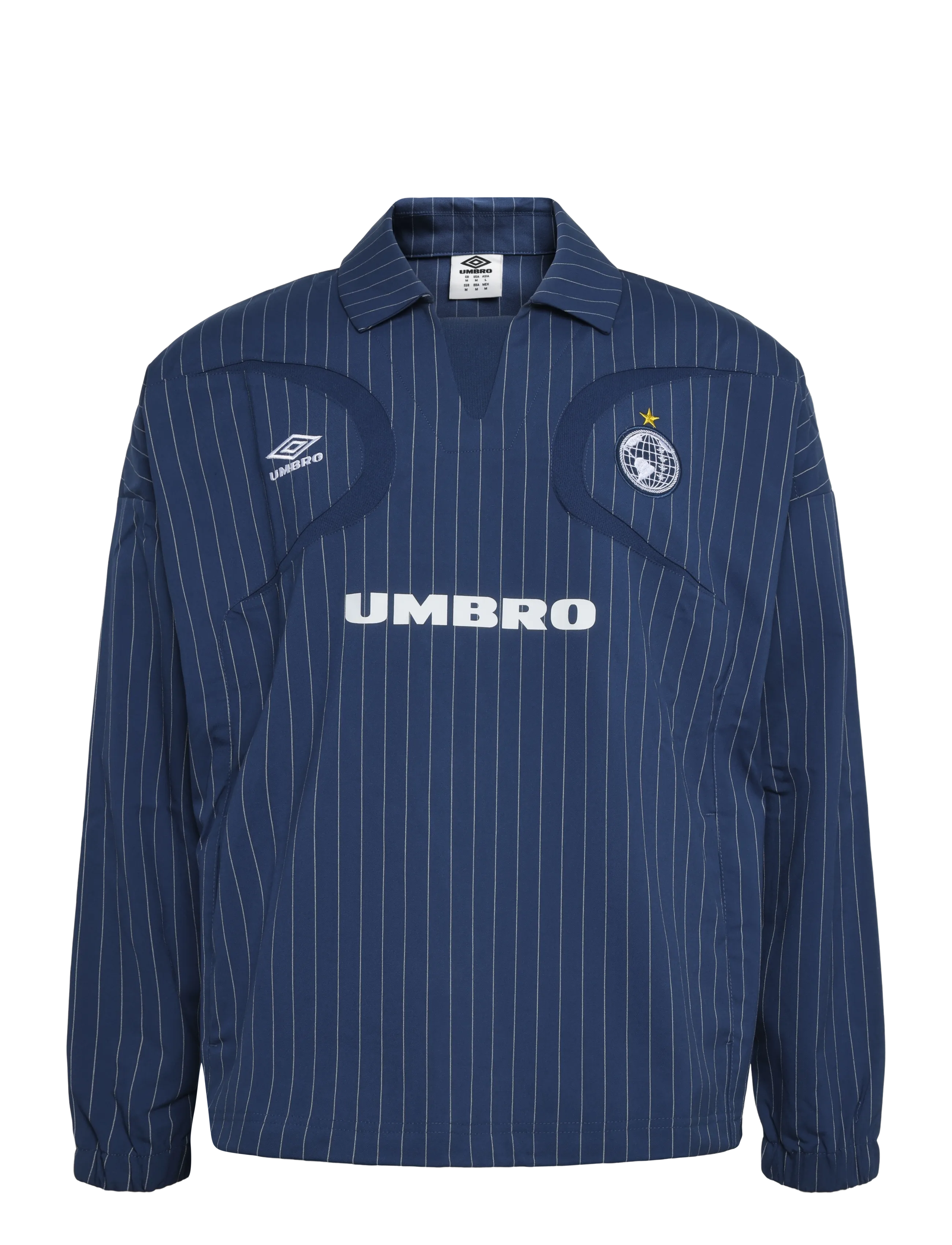 Umbro Pinstripe Drill Top - Umbro - BLUE / navy